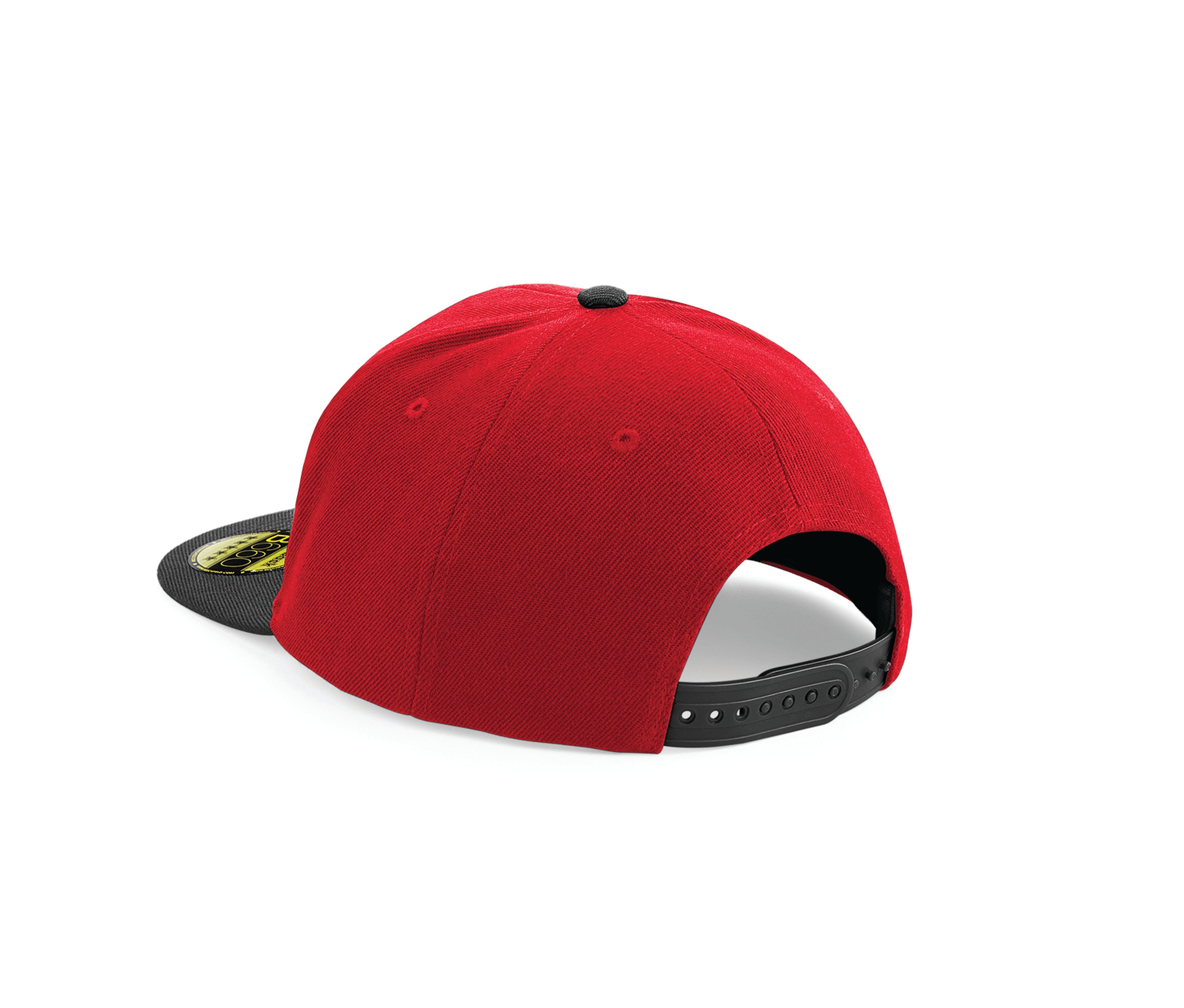 Casquette Style Rappeur Avec Visière Contrastée - Classic Red/black