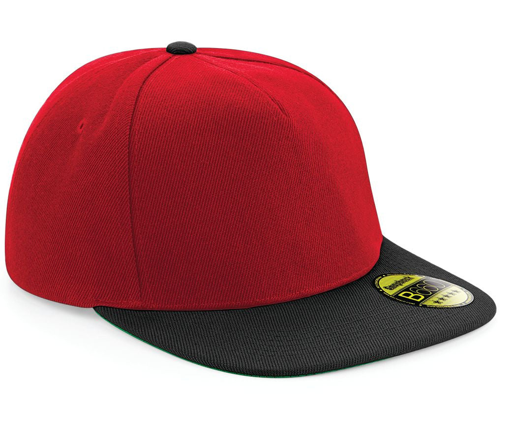 Casquette Style Rappeur Avec Visière Contrastée - Classic Red/black