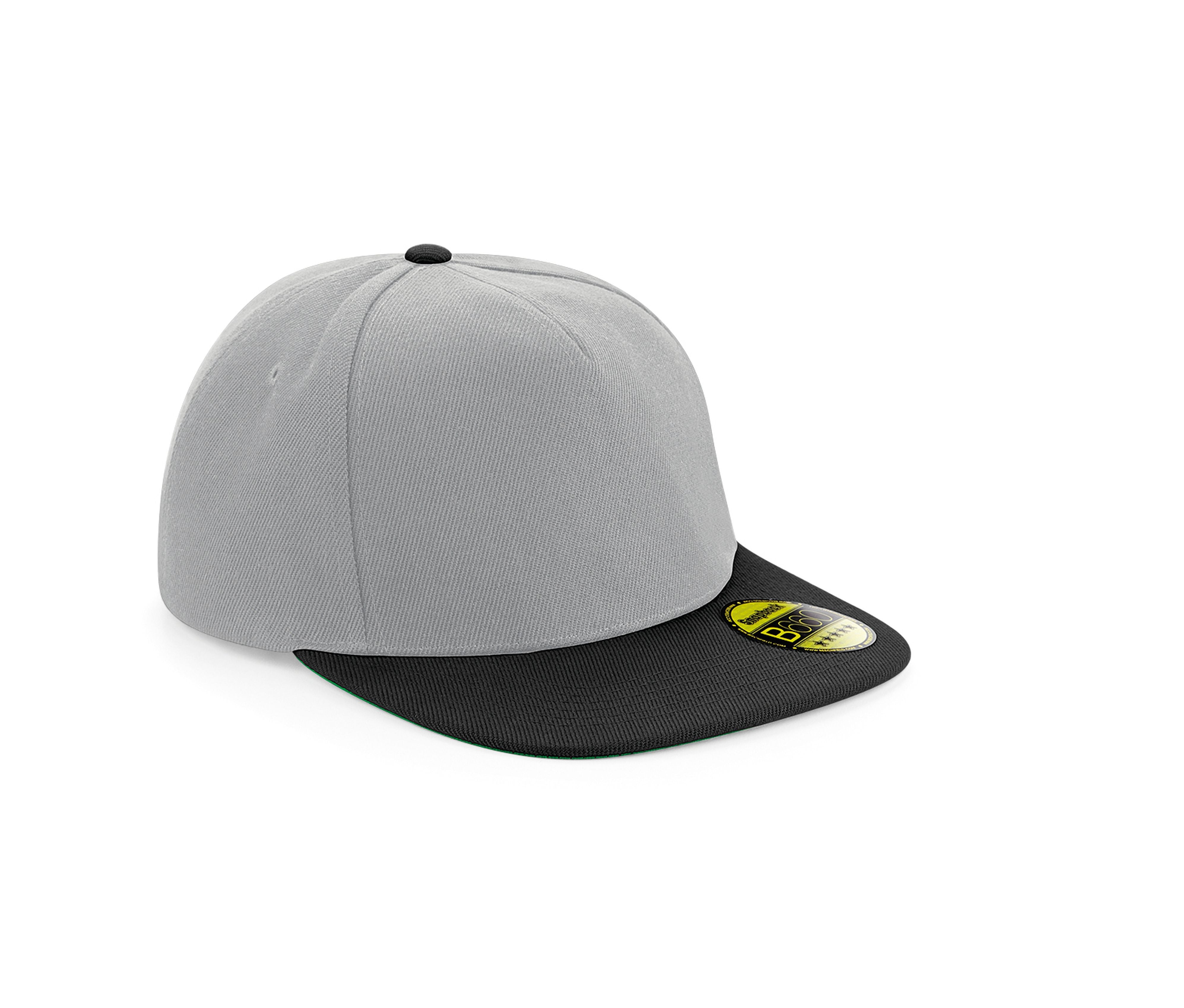 Casquette Style Rappeur Avec Visière Contrastée - Grey/black