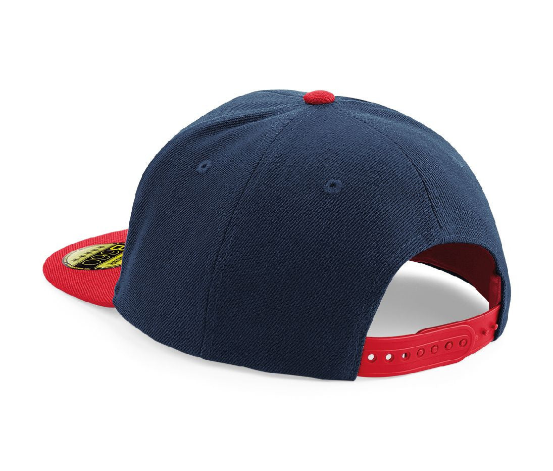 Casquette Style Rappeur Avec Visière Contrastée - French Navy / Classic Red