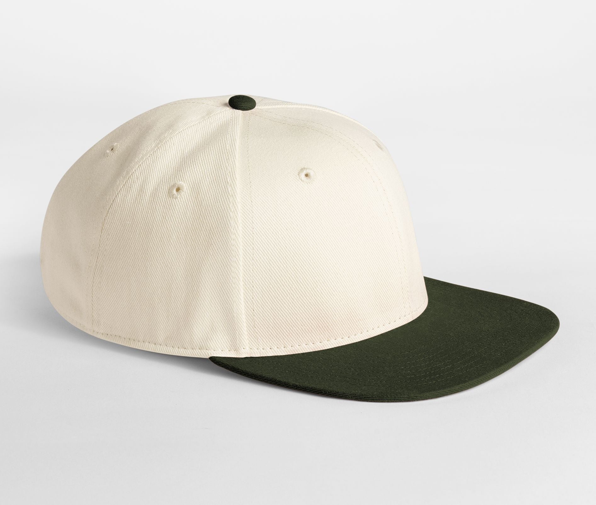 Casquette 6 Pans Contrastée - Natural/dark Olive