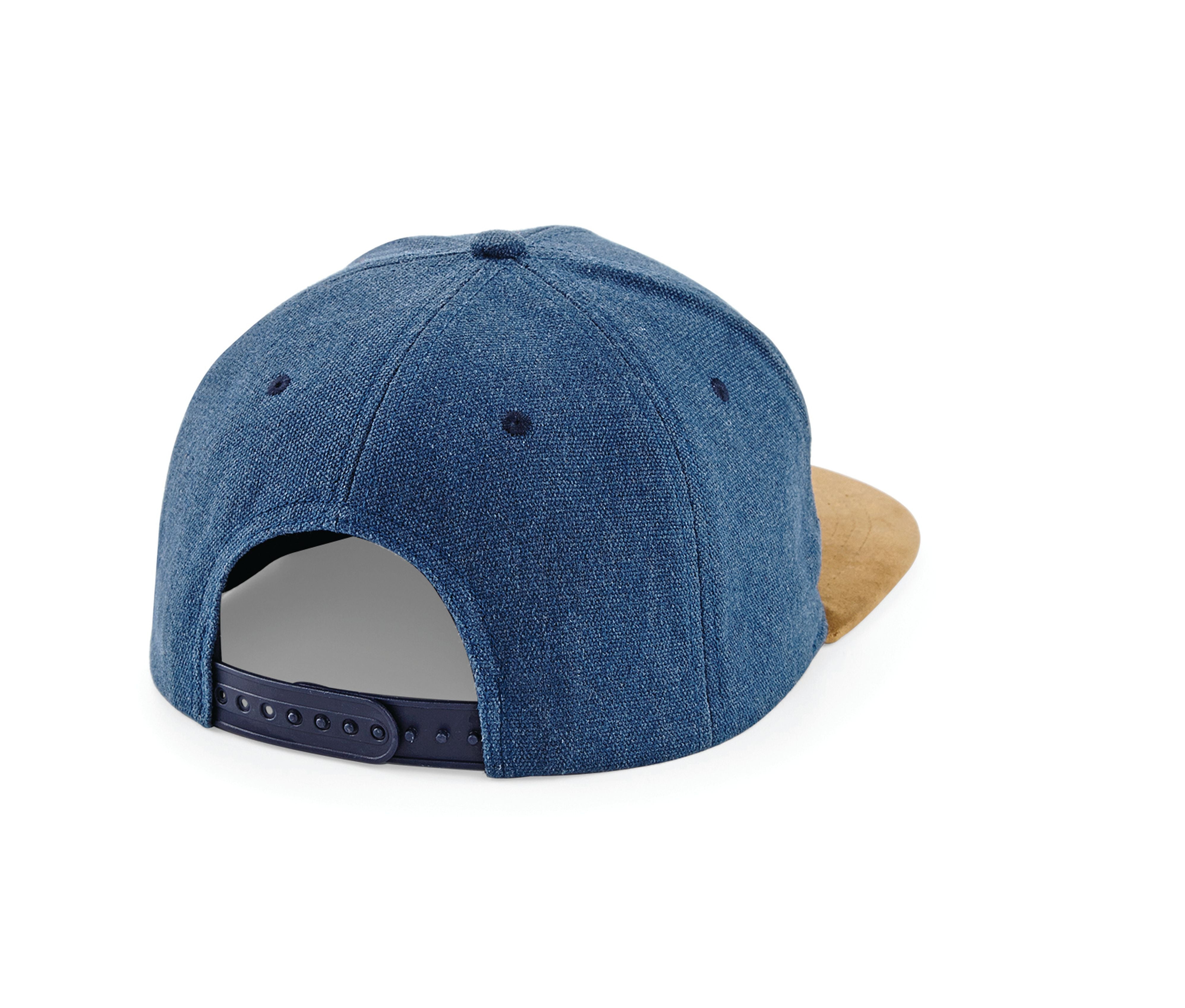 Casquette Avec Visière Effet Daim - Denim Blue