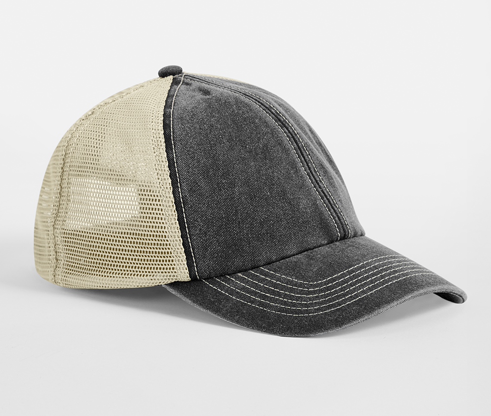 Casquette Trucker 6 Pans - Vintage Black/stone