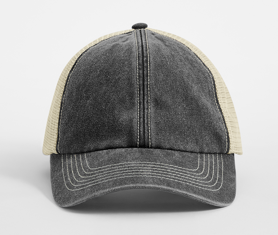 Casquette Trucker 6 Pans - Vintage Black/stone