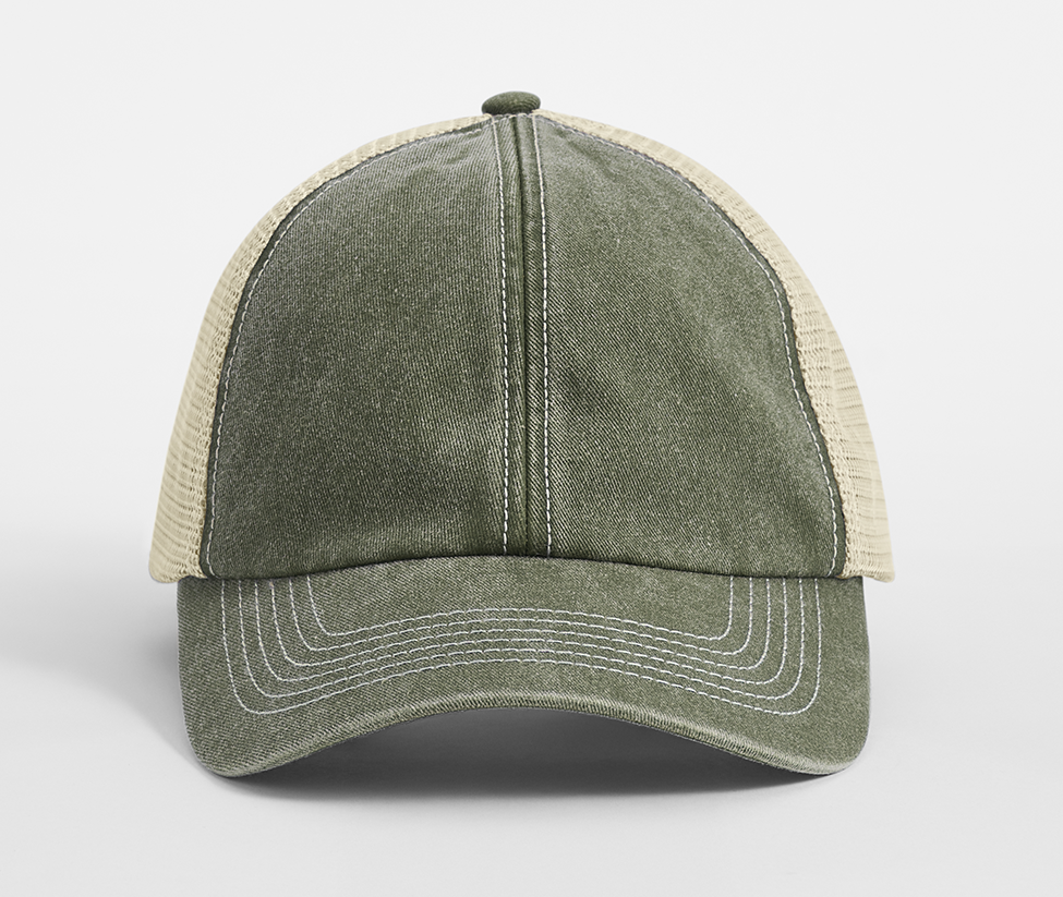 Casquette Trucker 6 Pans - Vintage Olive/stone