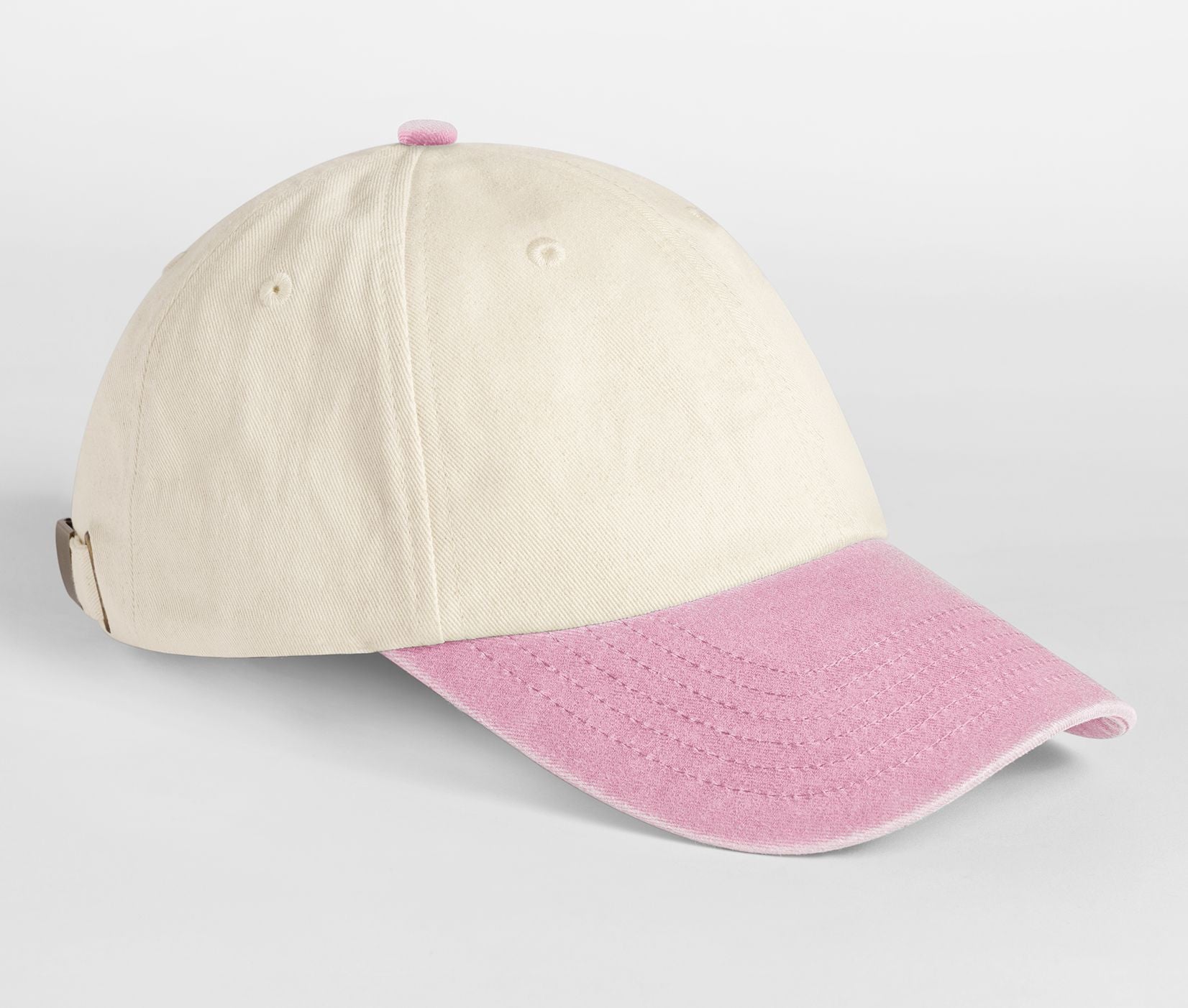 Casquette 6 Pans Contrastée - Natural/vintage Dusky Pink