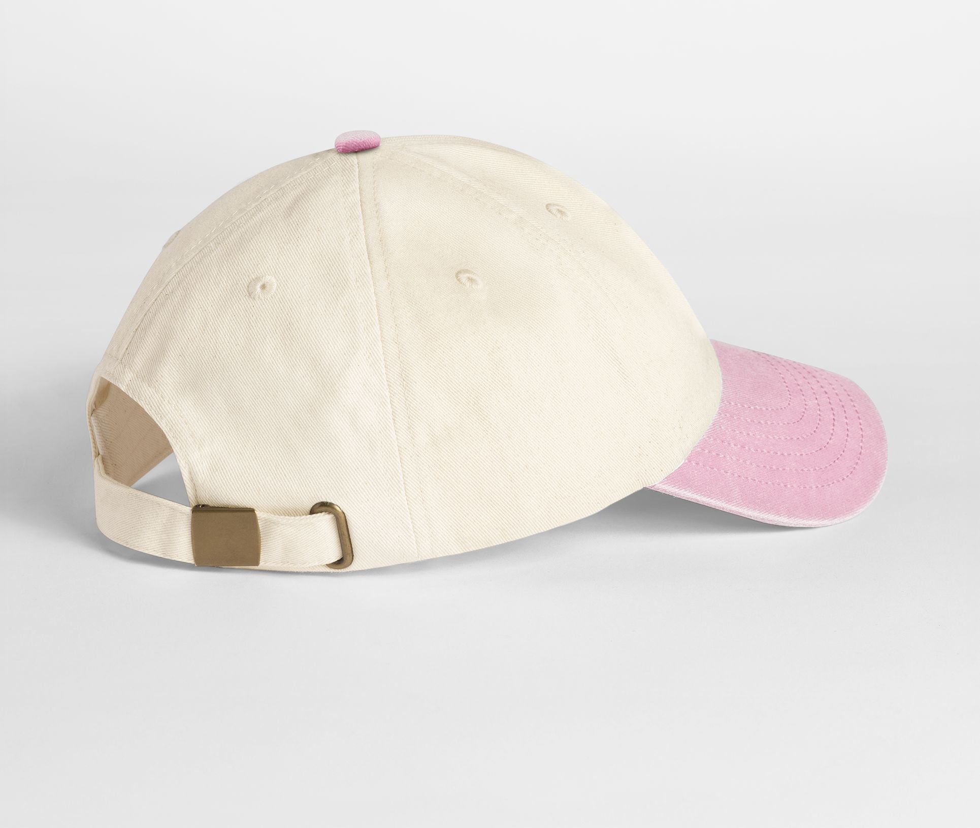 Casquette 6 Pans Contrastée - Natural/vintage Dusky Pink