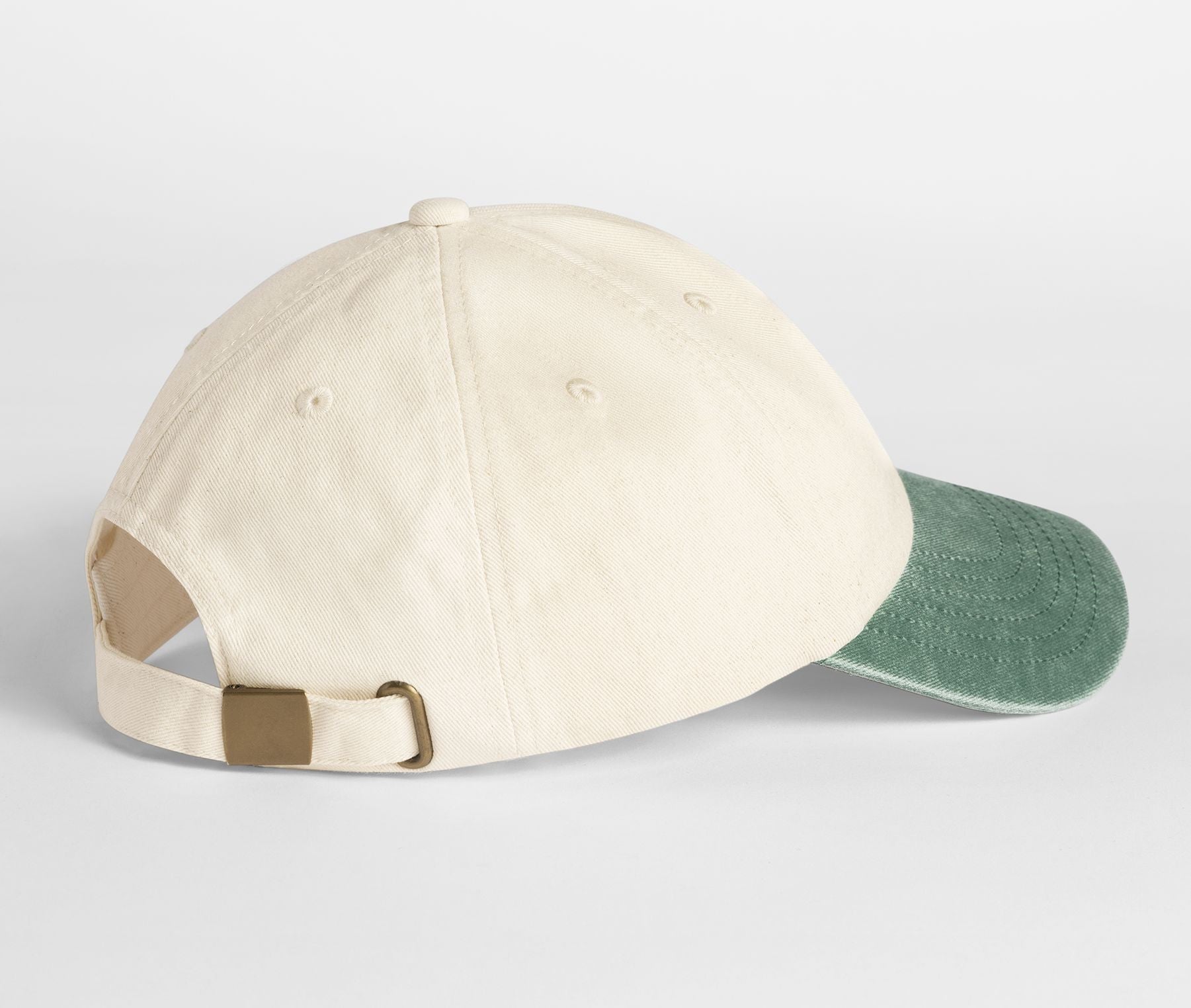 Casquette 6 Pans Contrastée - Natural/vintage Bottle Green