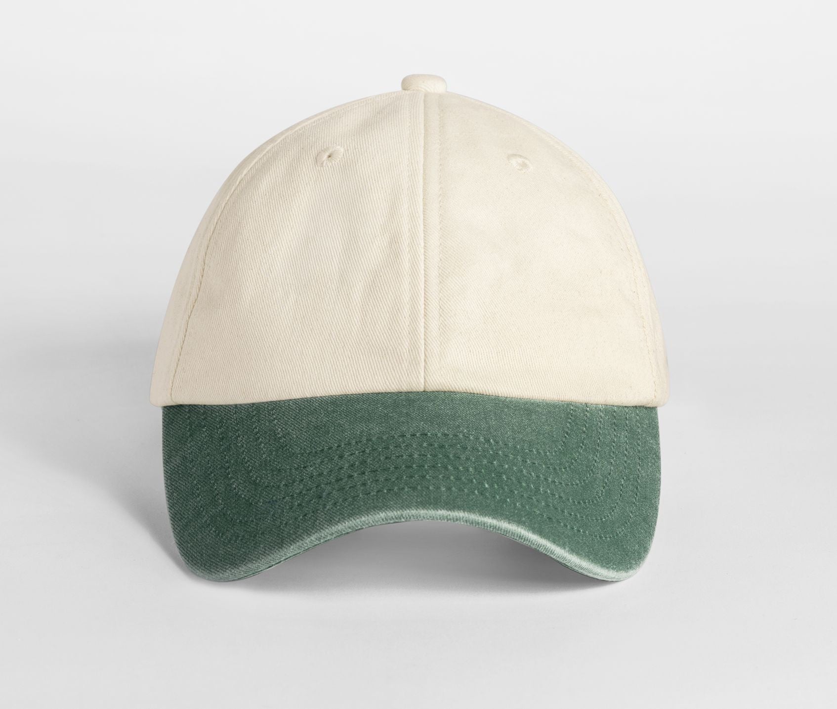 Casquette 6 Pans Contrastée - Natural/vintage Bottle Green