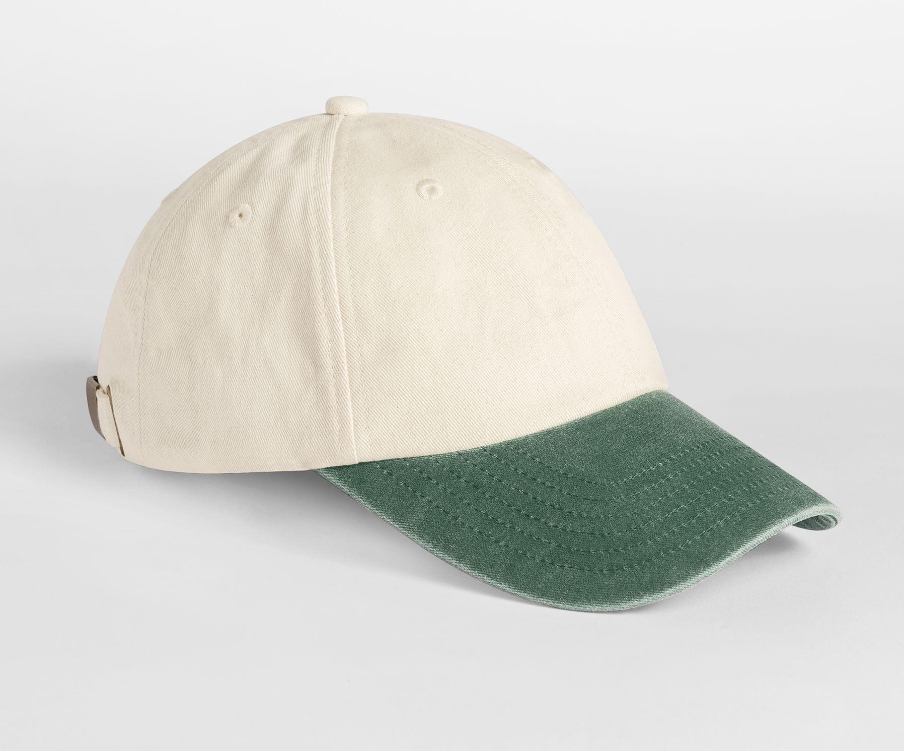Casquette 6 Pans Contrastée - Natural/vintage Bottle Green