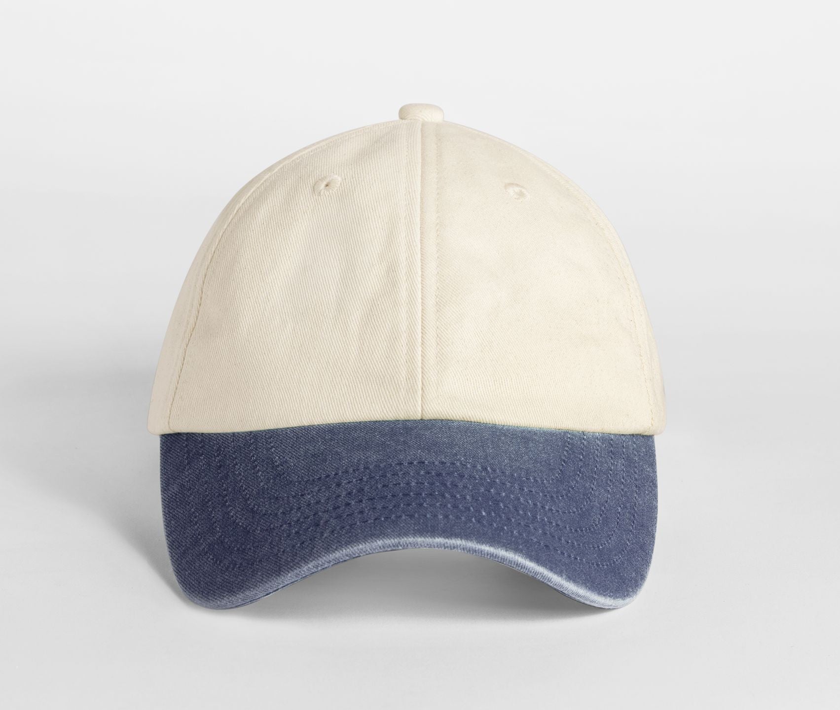 Casquette 6 Pans Contrastée - Natural/vintage Denim
