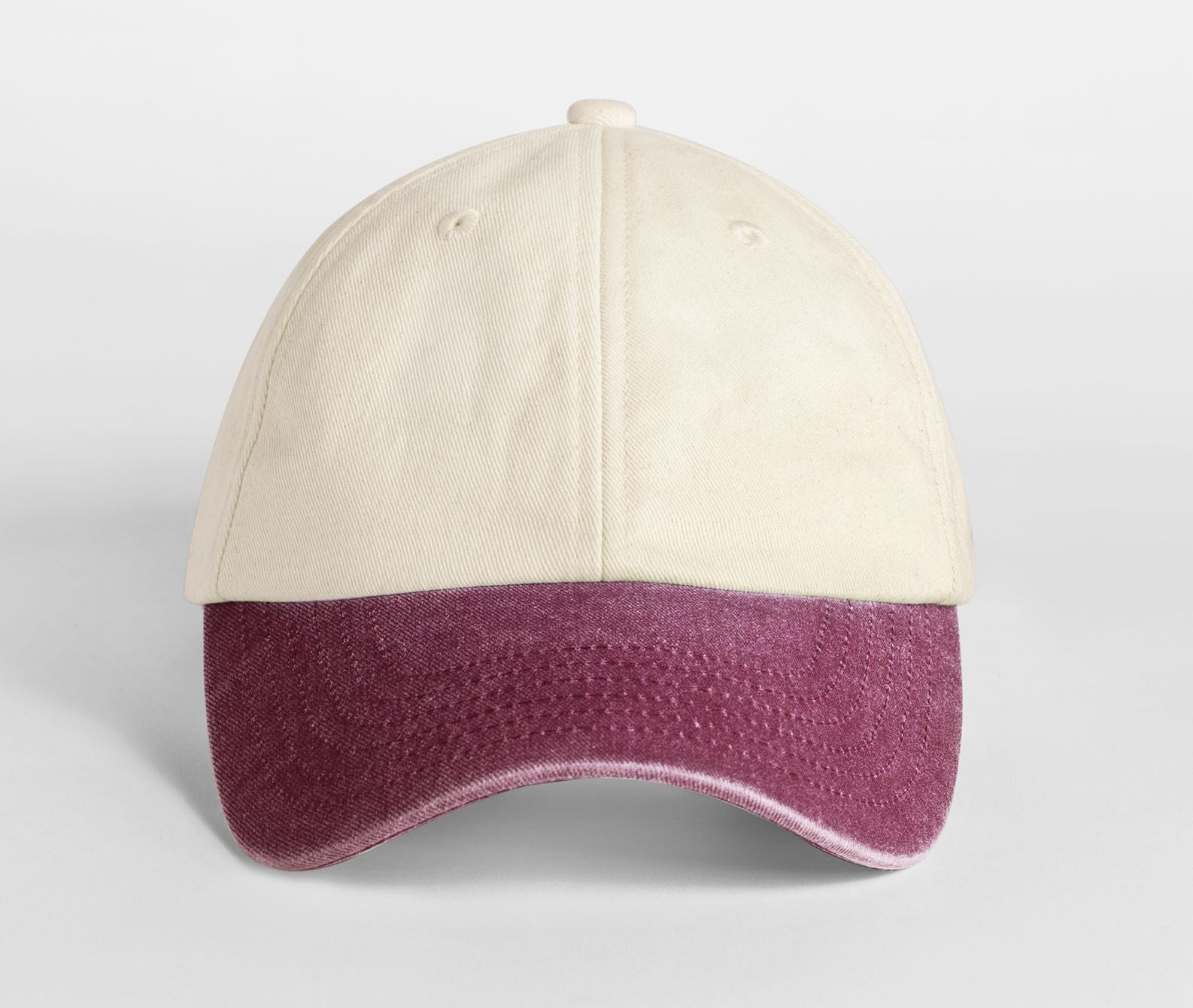 Casquette 6 Pans Contrastée - Natural/vintage Red