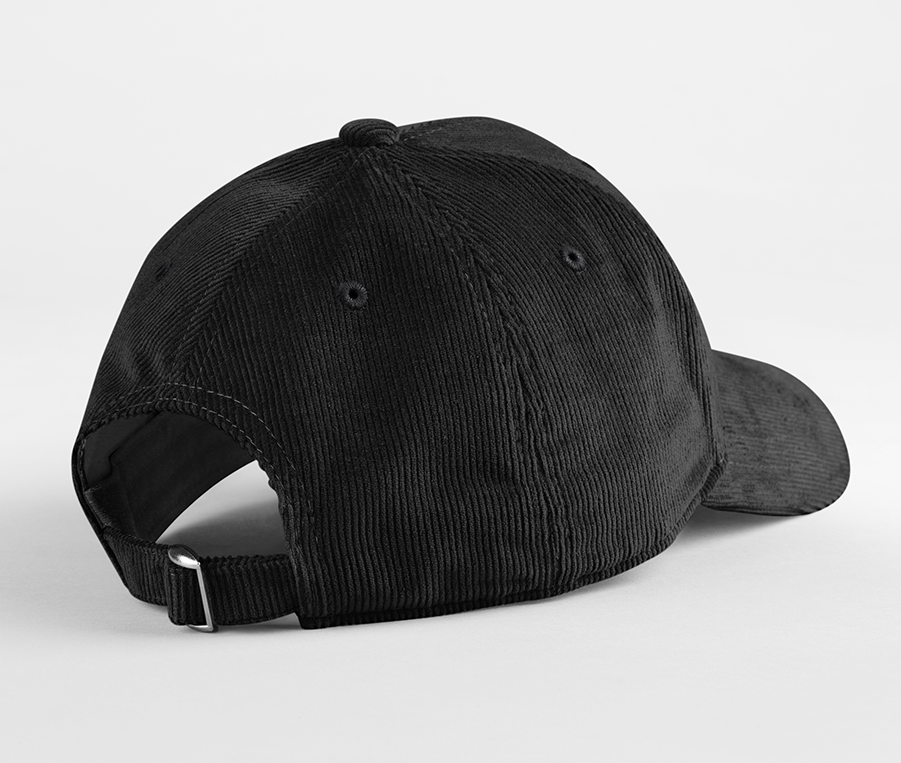 Casquette en Velours Côtelé Organique - Black