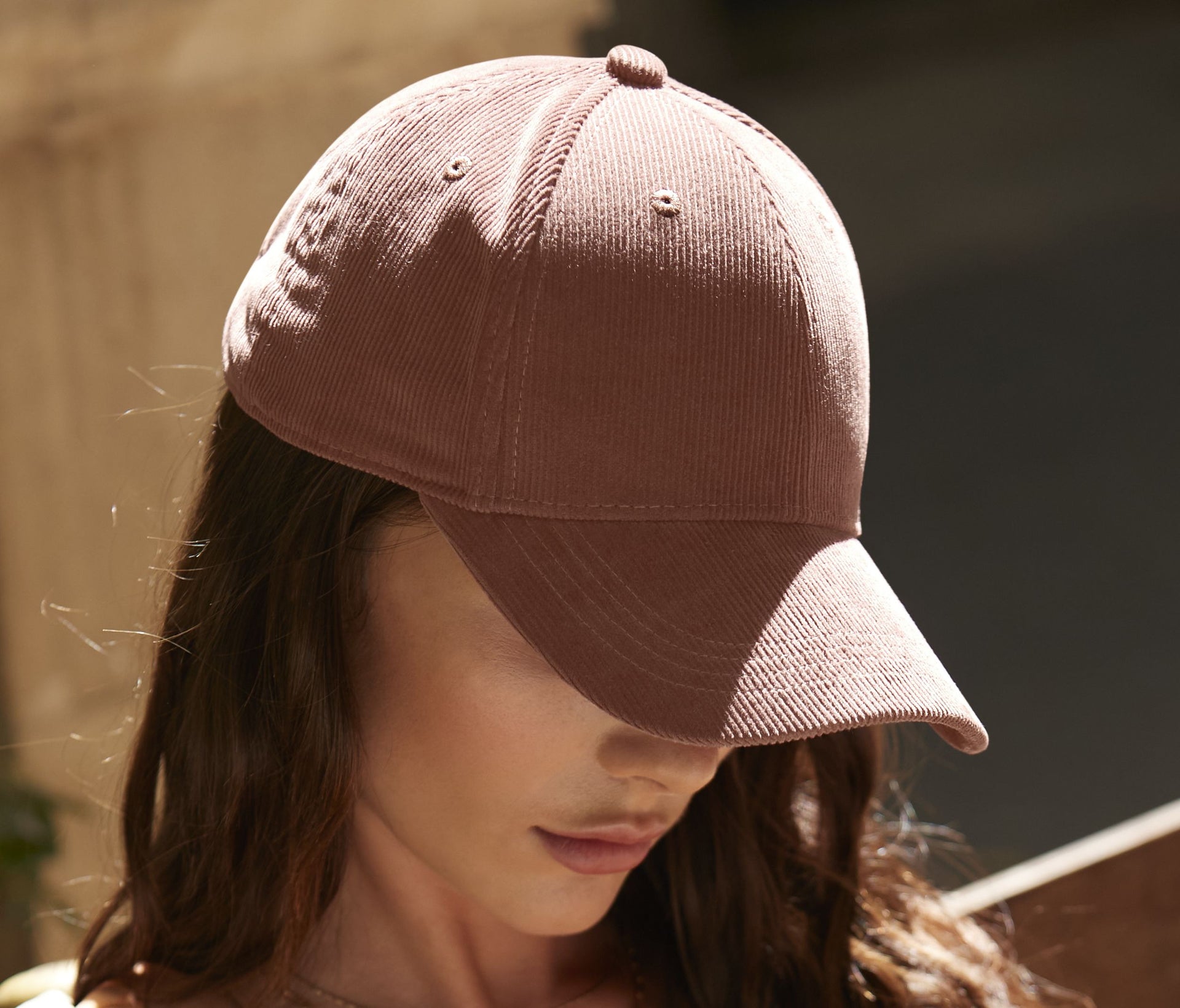 Casquette en velours côtelé organique