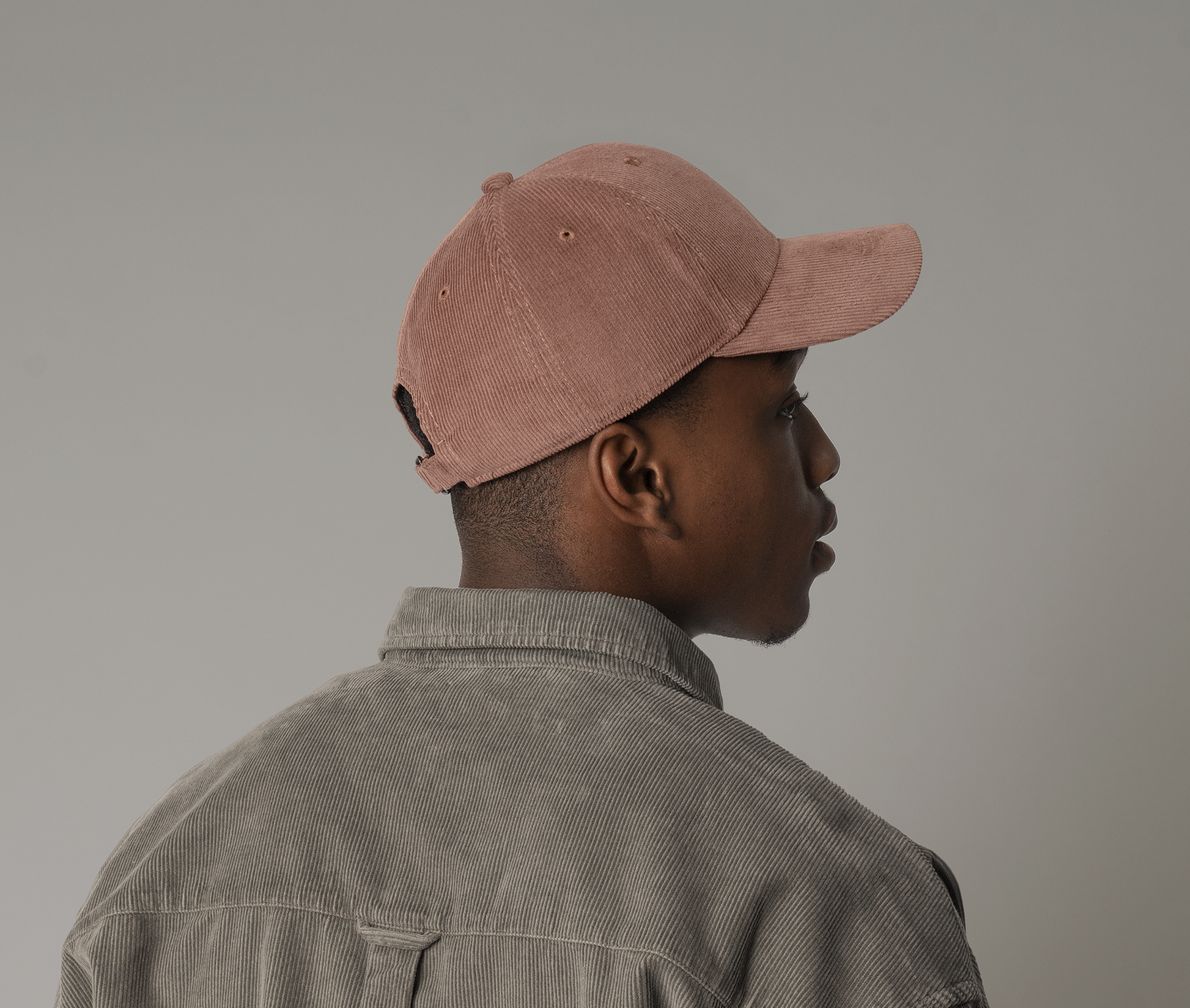 Casquette en velours côtelé organique