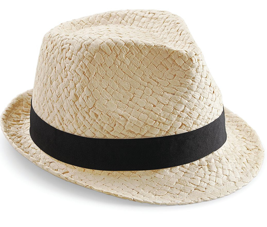 Chapeau en Papier Tressé Imitant la Paille - Natural