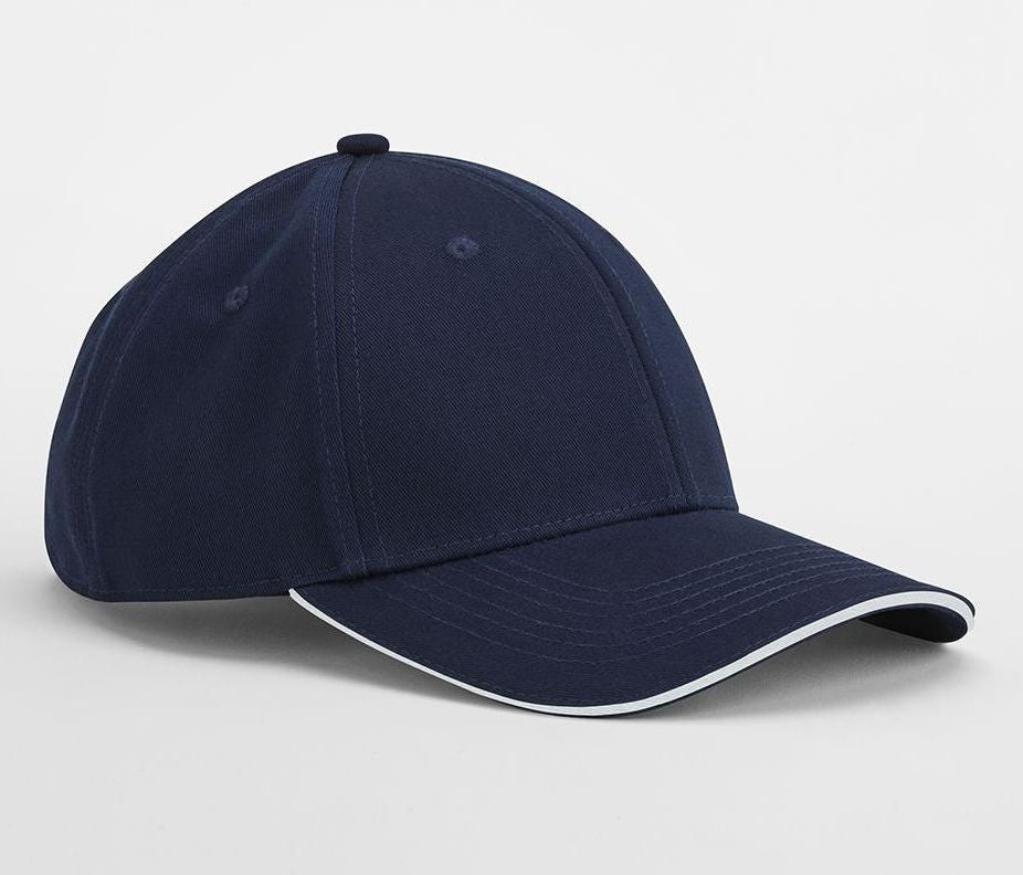 Casquette en Coton Organique Avec Liseré - French Navy / White