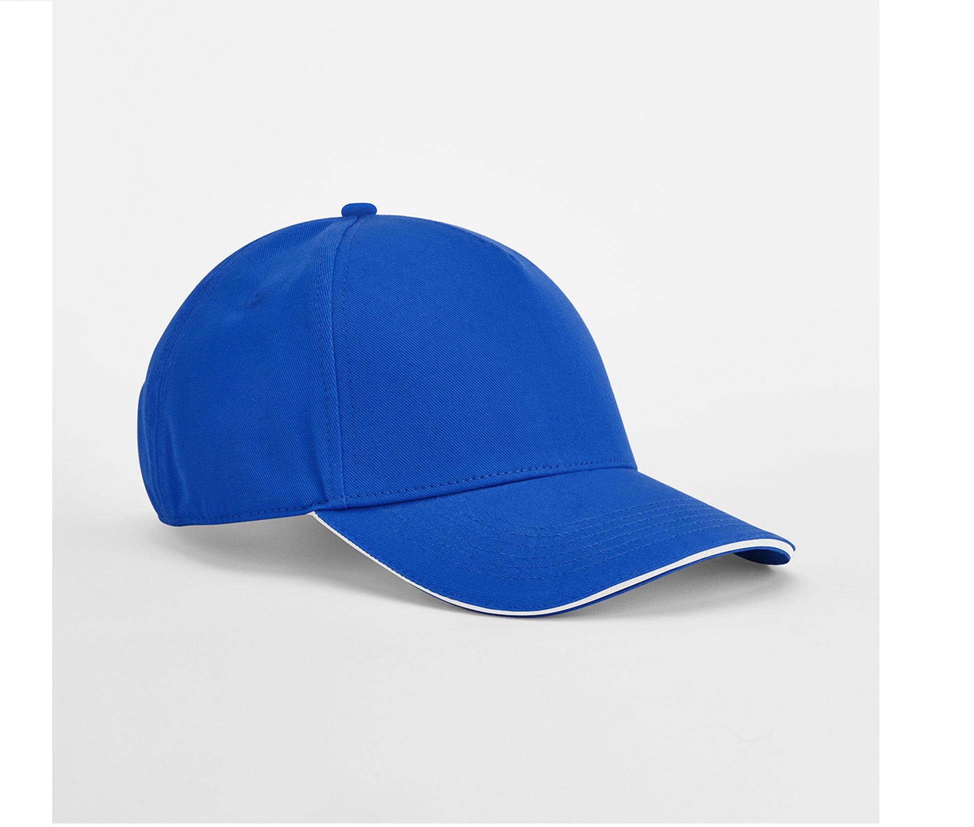 Casquette en Coton Organique Avec Liseré - Bright Royal / White