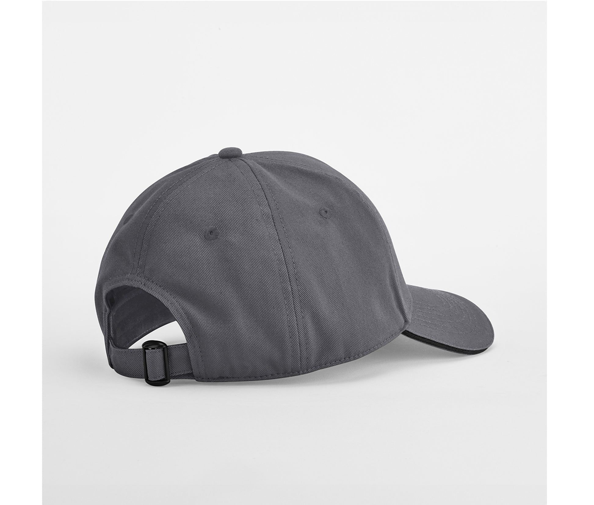 Casquette en Coton Organique Avec Liseré - Graphite Grey/black