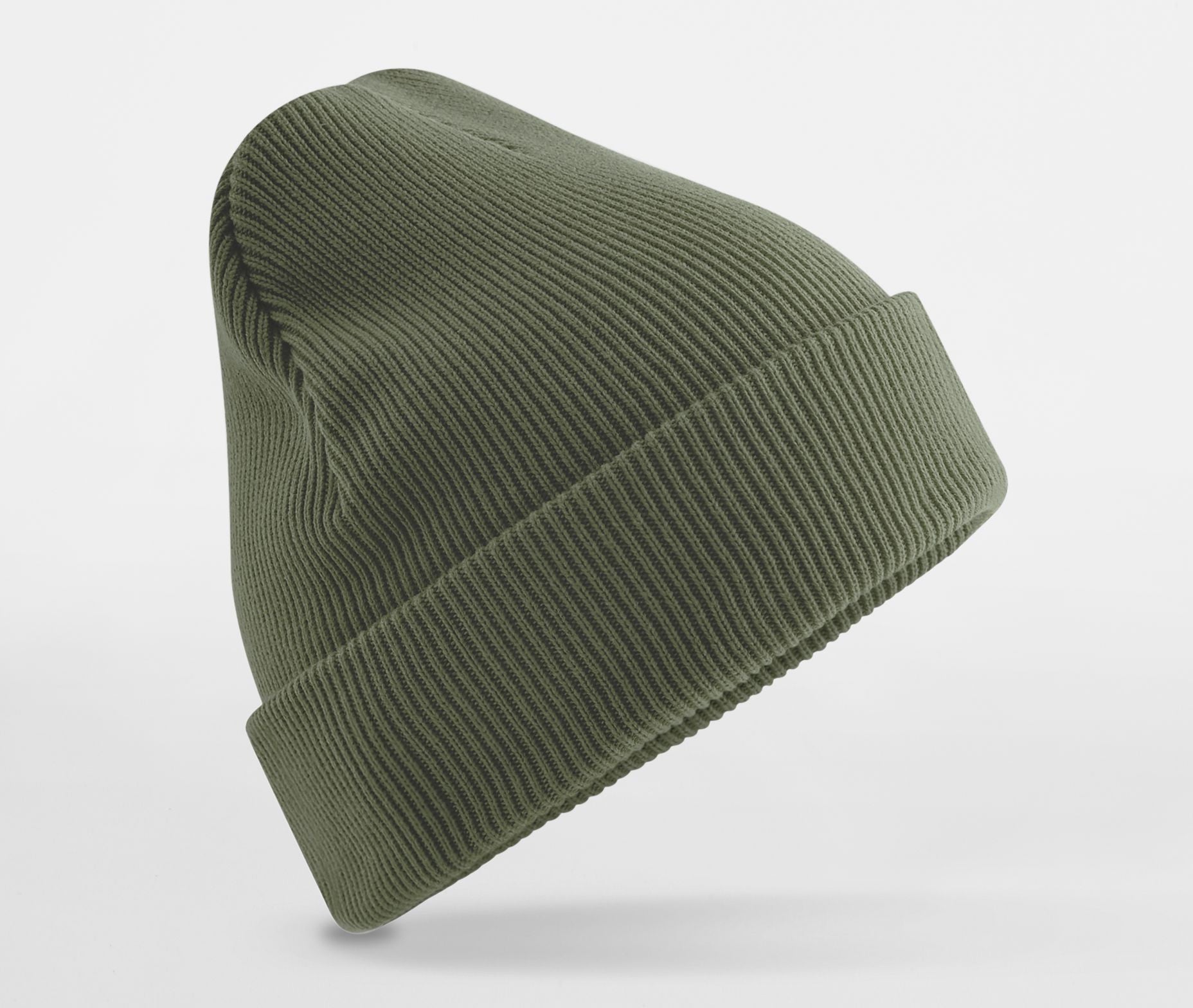 Bonnet en Coton Organique Avec Rabat - Olive Green