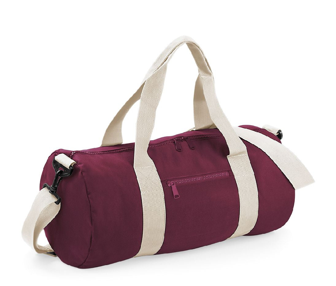 Sac de Voyage Contrasté - Burgundy/off White