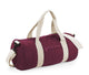 Burgundy/off White