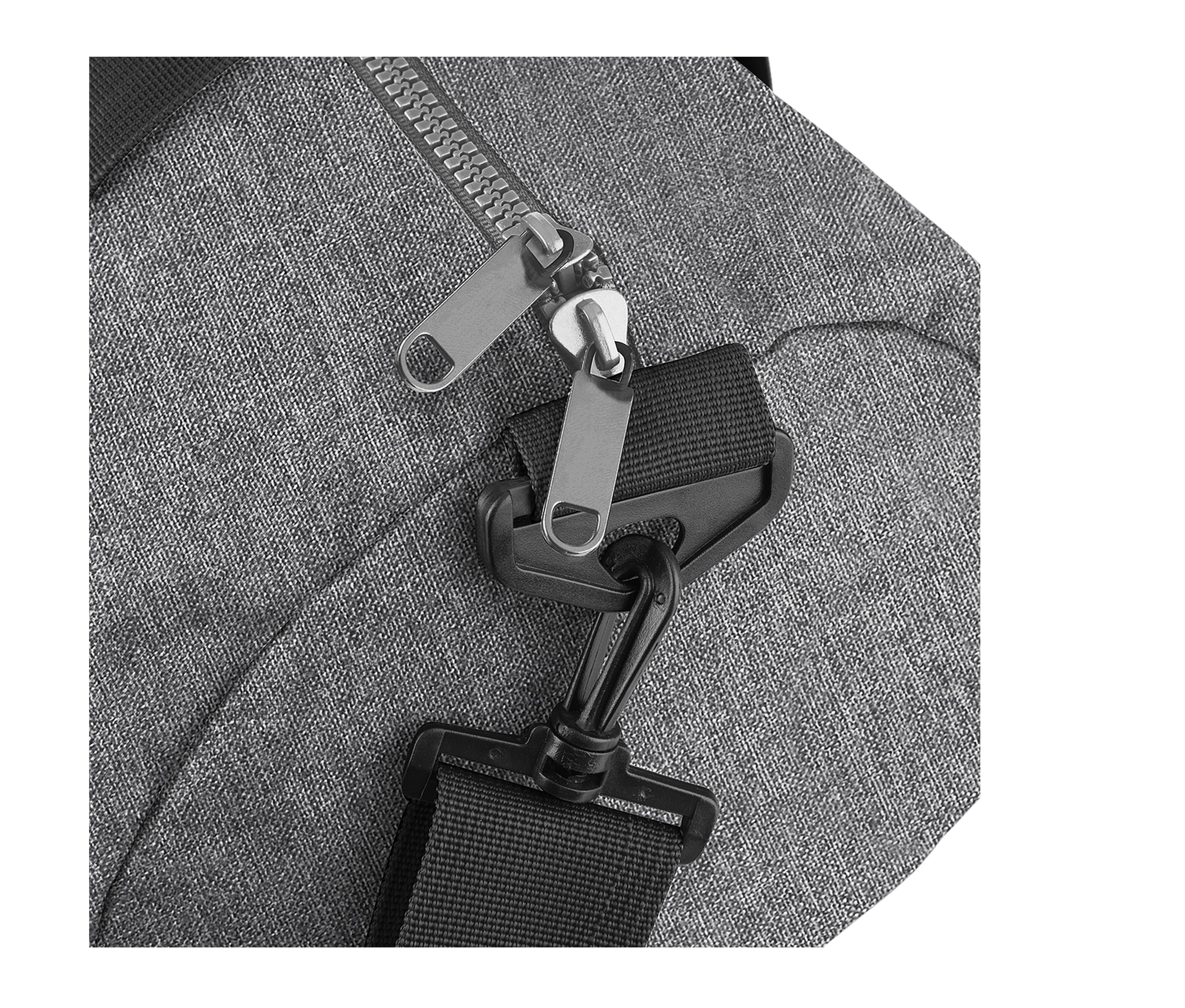 Sac de Voyage Contrasté - Grey Marl/black
