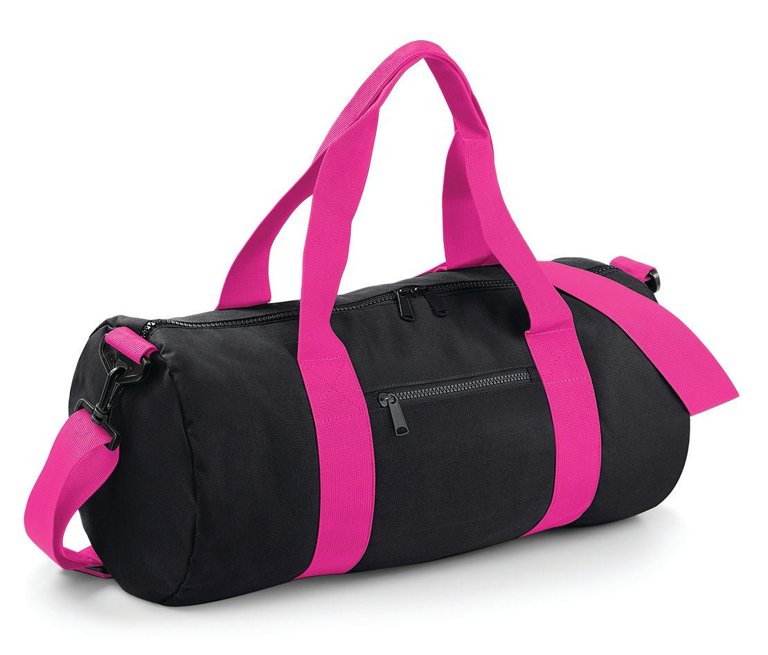 Sac de Voyage Contrasté - Black/fuchsia
