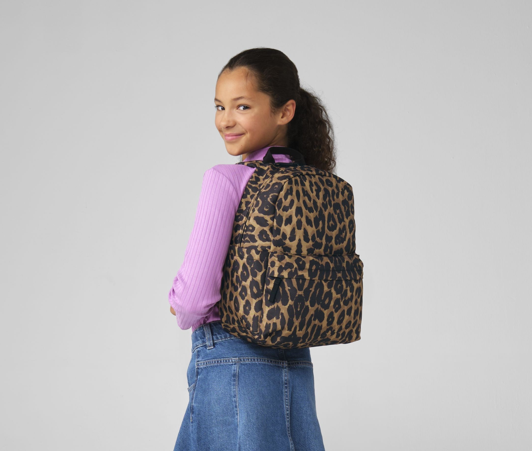 Petit sac à dos motif léopard
