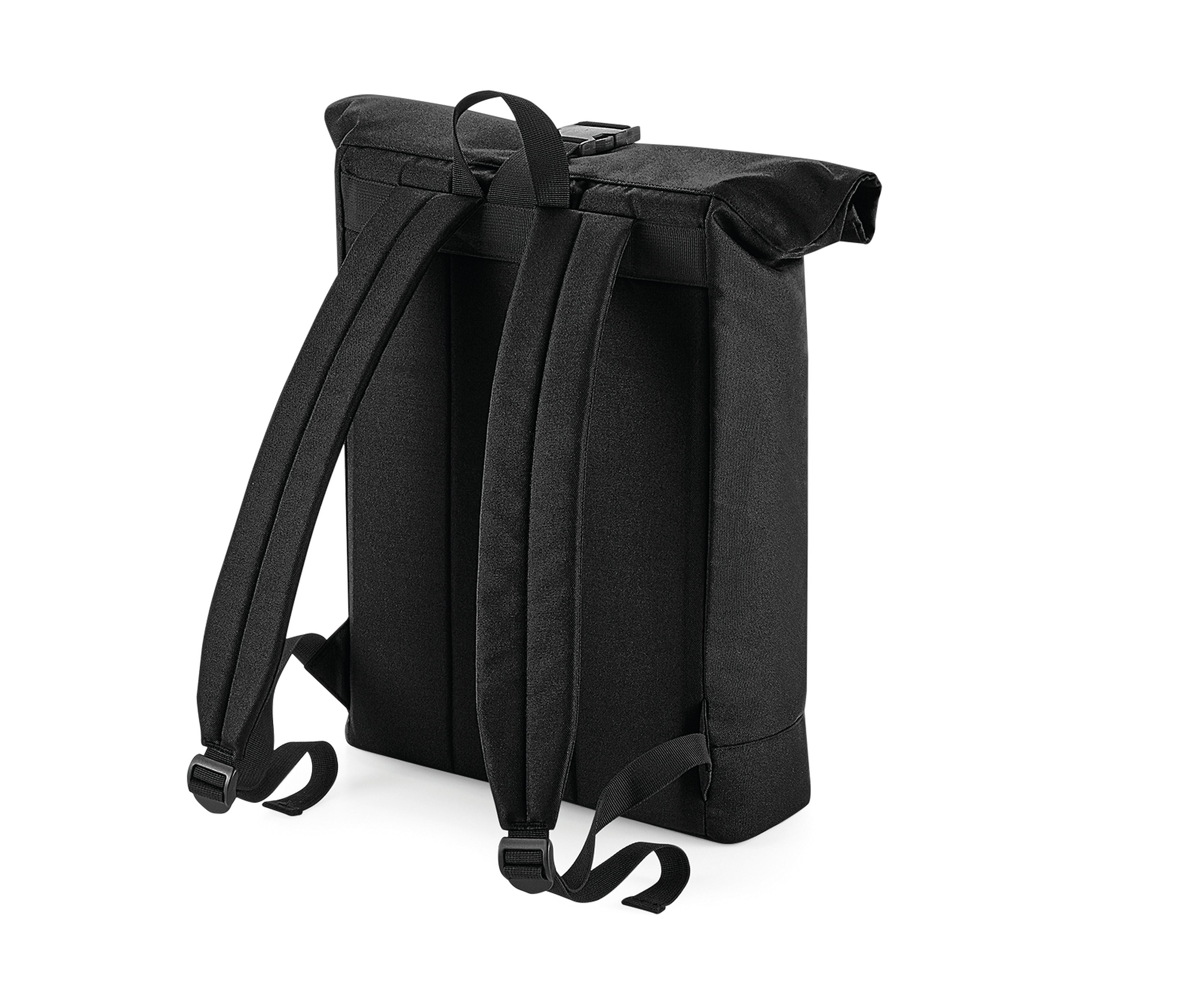 Sac à Dos Fermeture à Enroulement en Matériaux Recyclés - Black