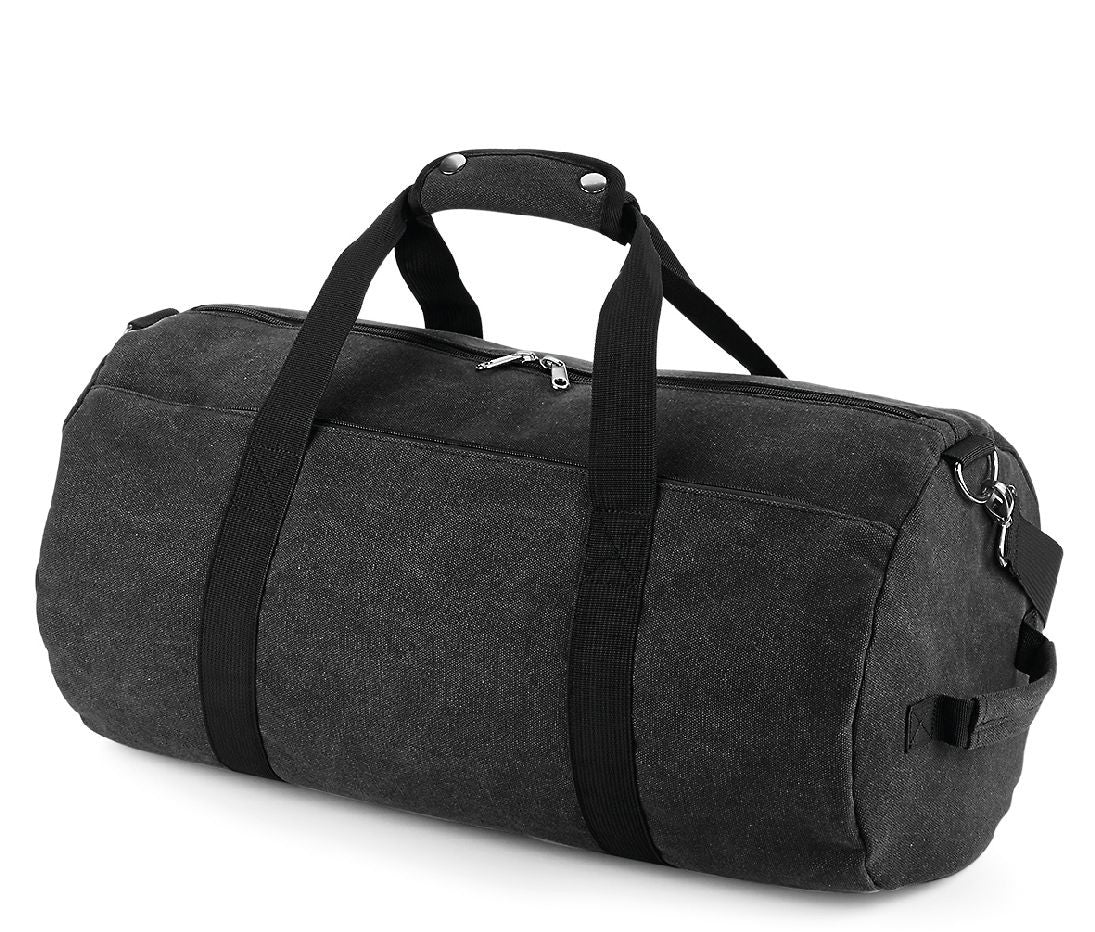 Sac Polochon en Toile Lavée - Vintage Black