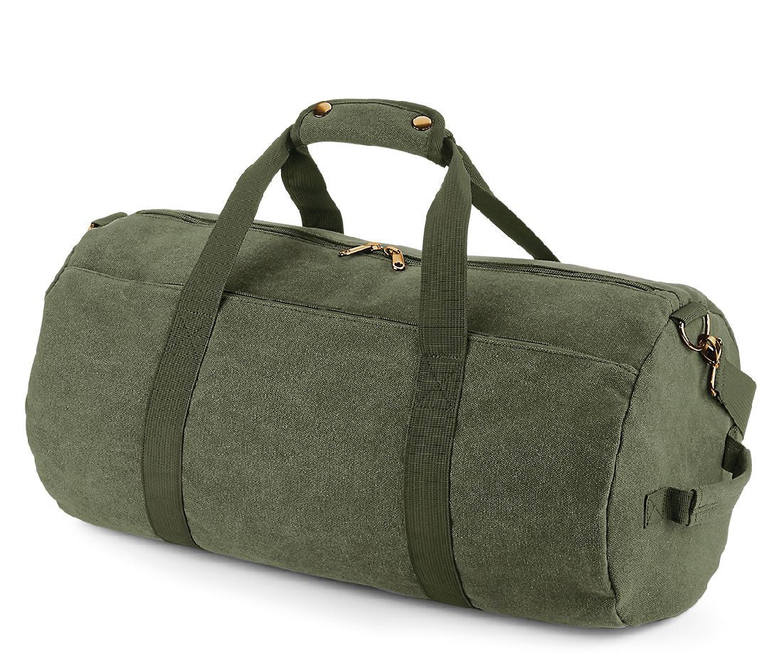 Sac Polochon en Toile Lavée - Vintage Military Green