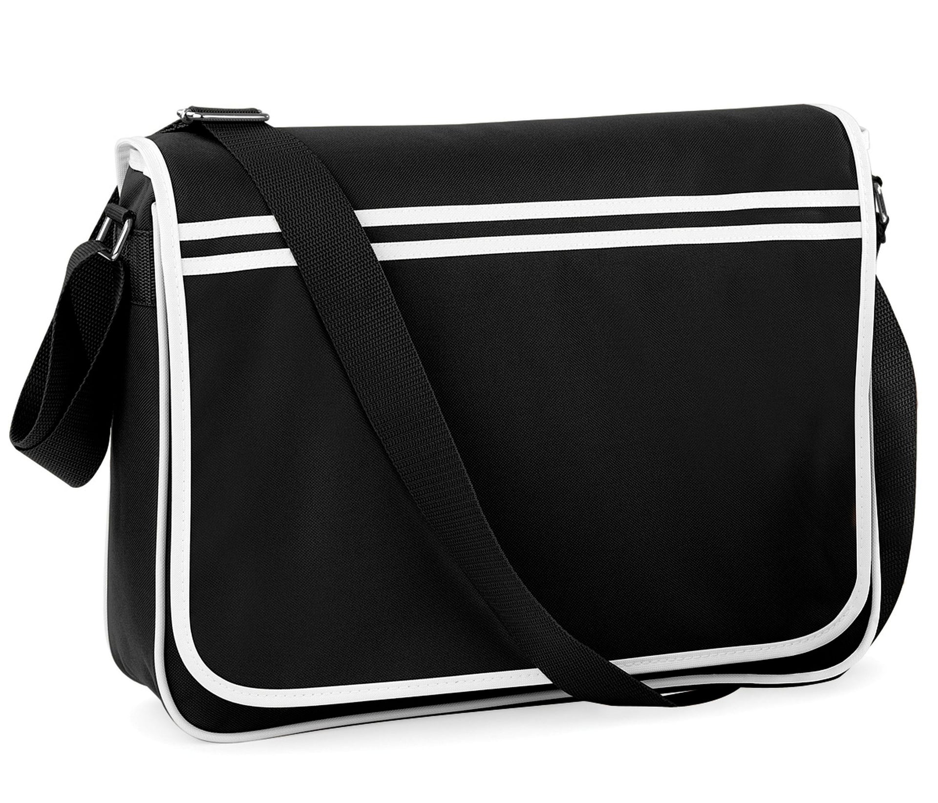 Sacoche Messenger Style Rétro - Black/white