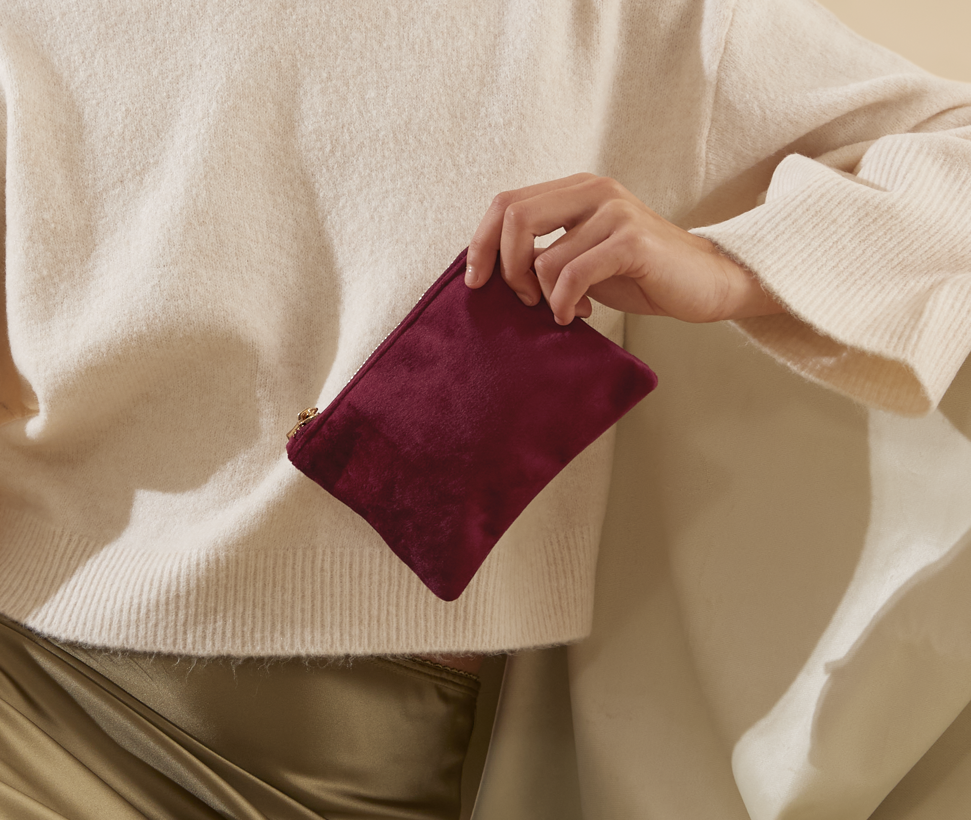 Pochette en velours