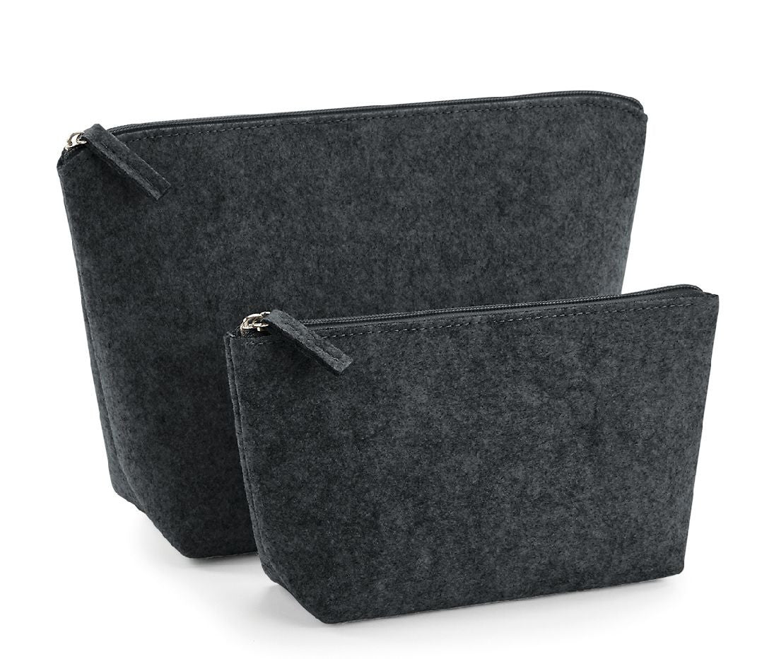 Trousse à Accessoires en Feutrine - Charcoal Melange