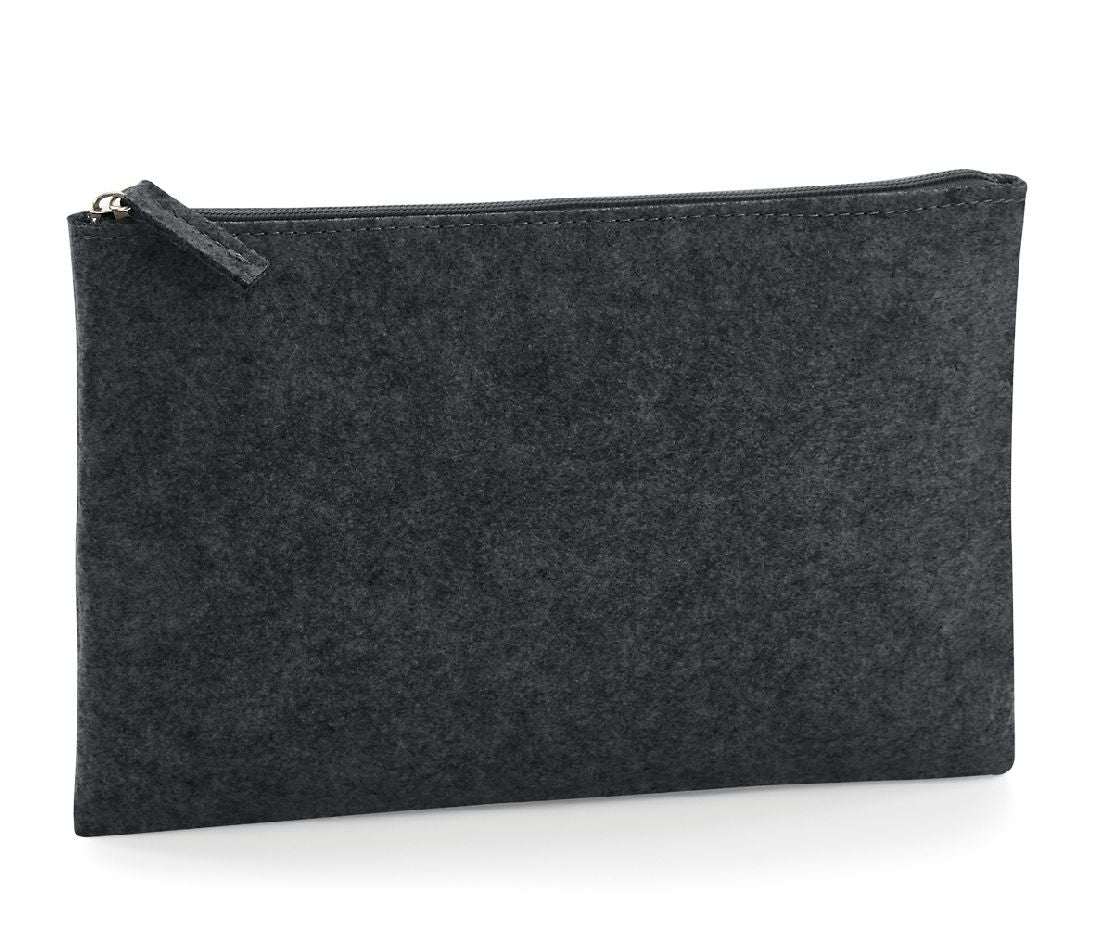 Pochette à Accessoires en Feutrine - Charcoal Melange