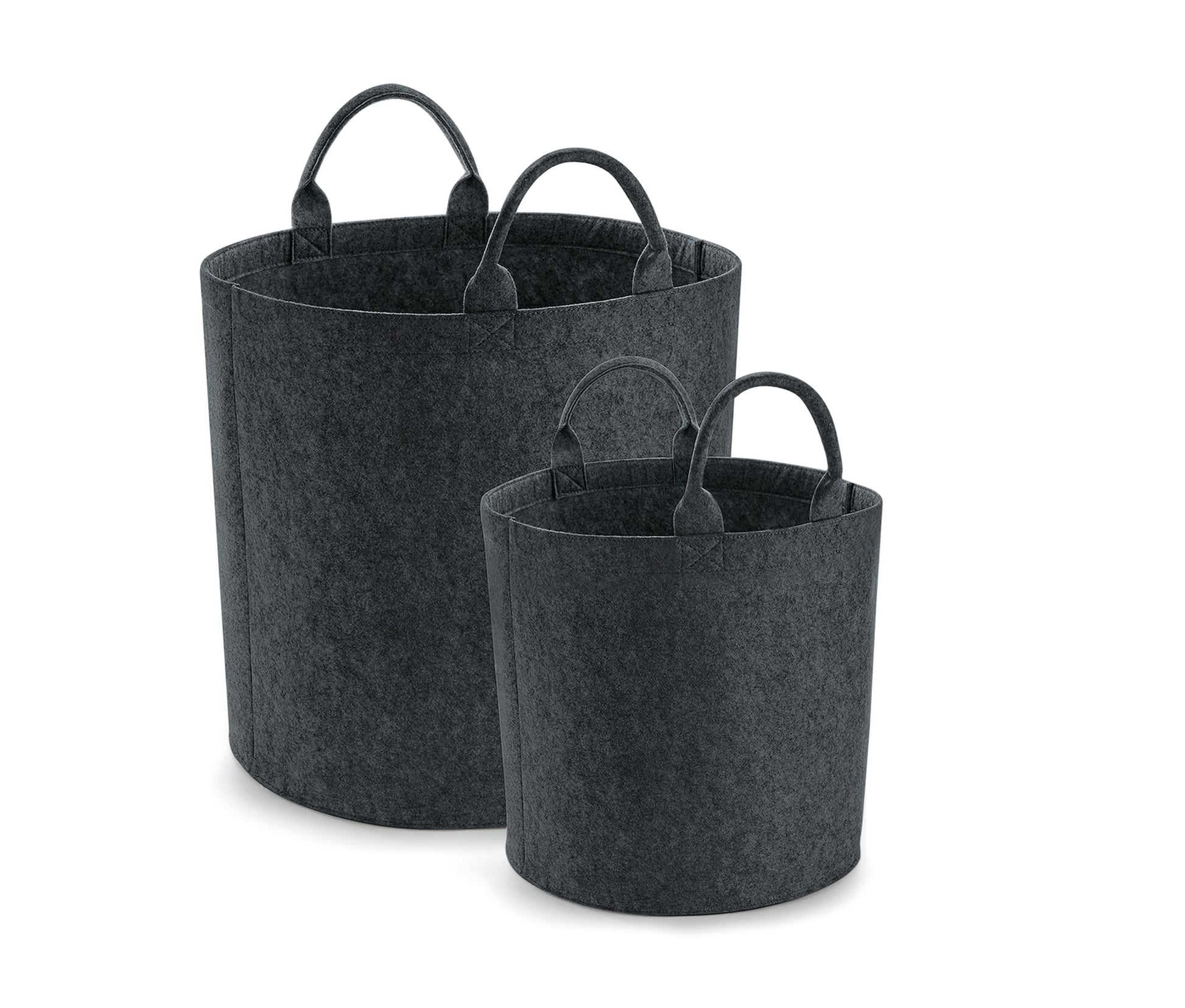 Panier en Polyester Feutrine - Charcoal Melange