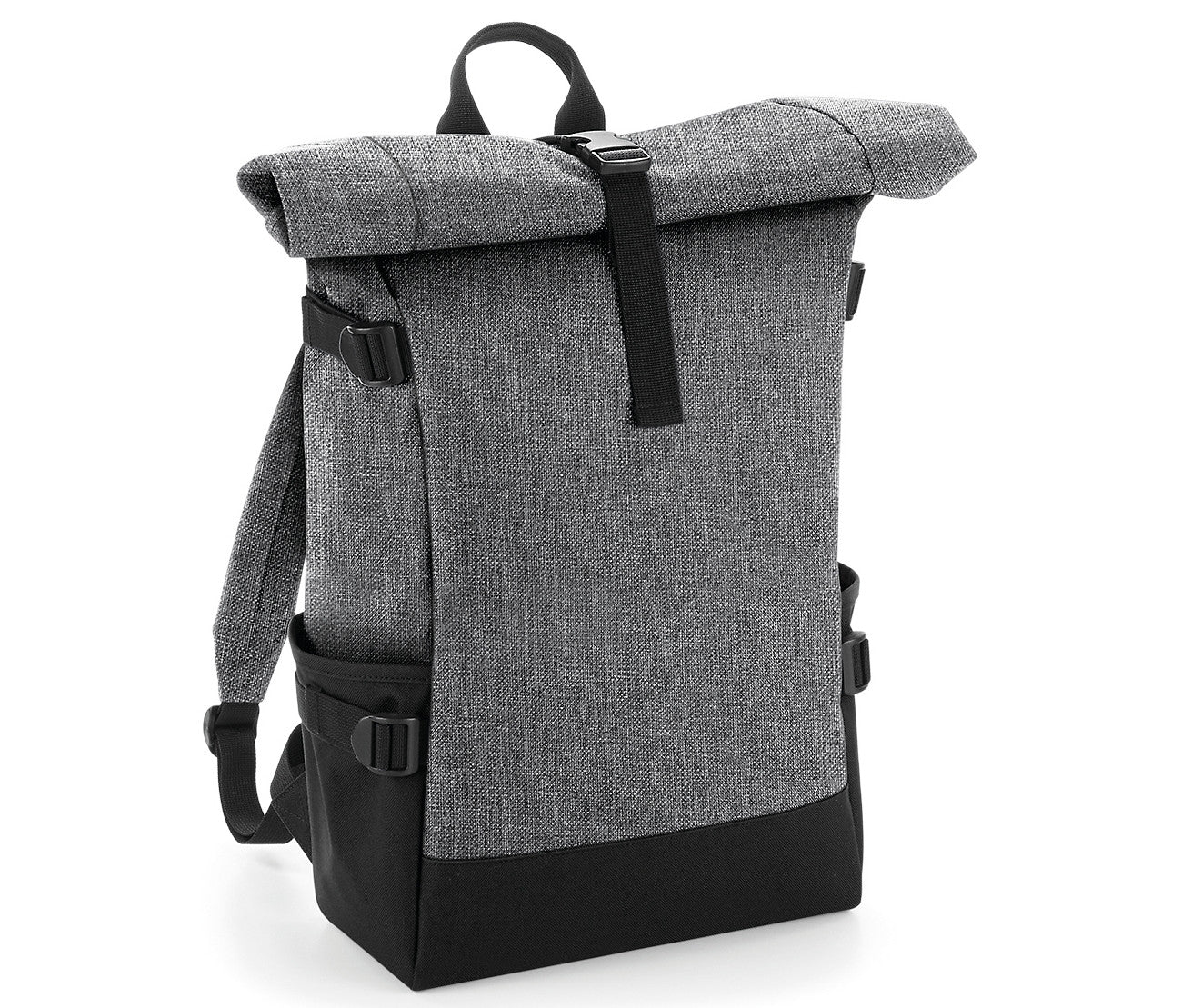 Sac à Dos Avec Fermeture à Enroulement - Grey Marl/black