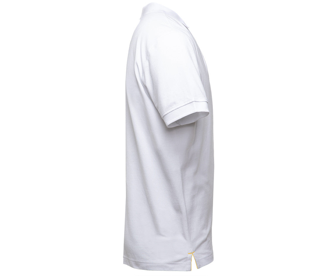 Polo Manches Courtes Homme - White / Gold