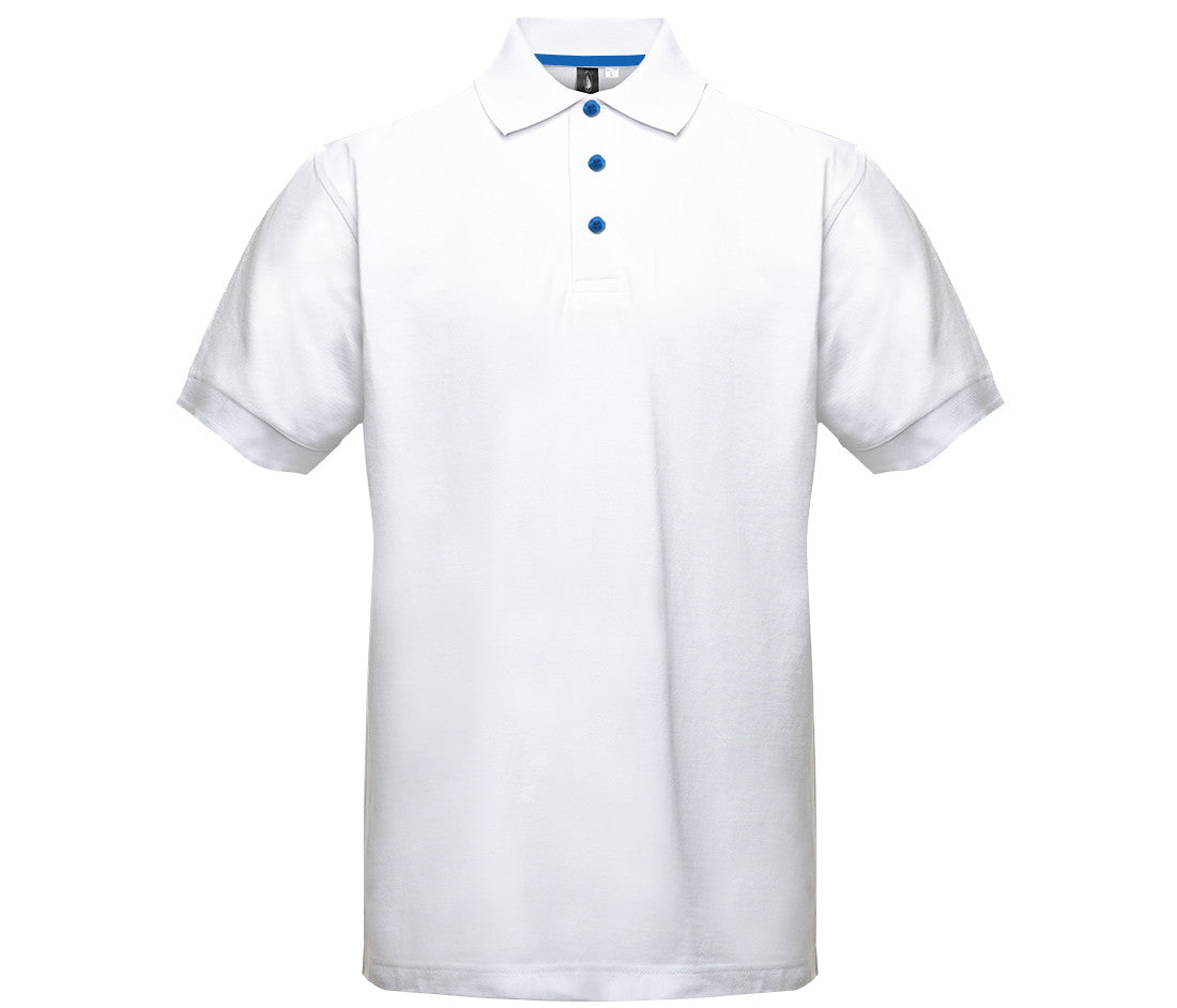 Polo Manches Courtes Homme - White / Royal