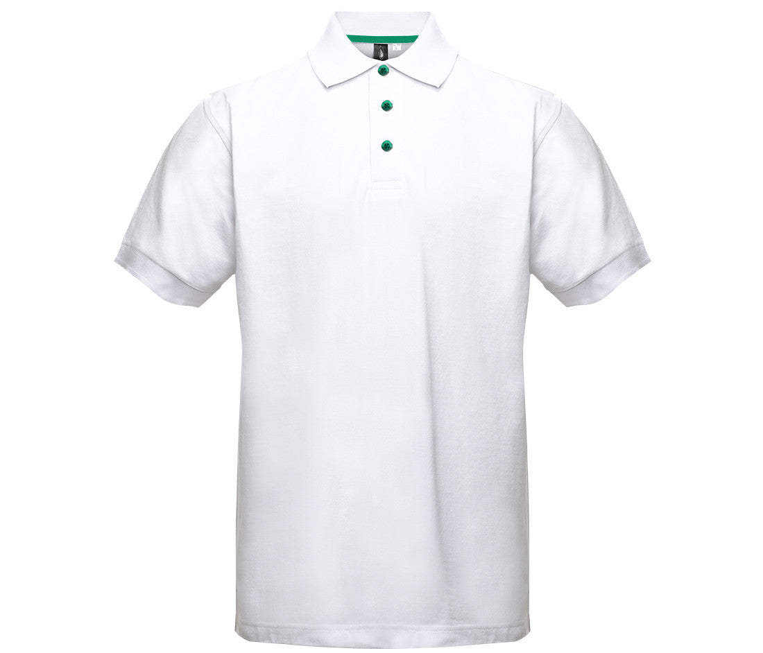 Polo Manches Courtes Homme - White / Kelly Green