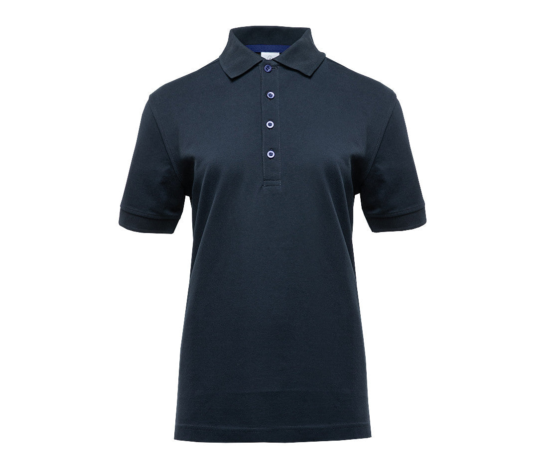 Polo Femme Boutons Contrastés - Navy / Royal