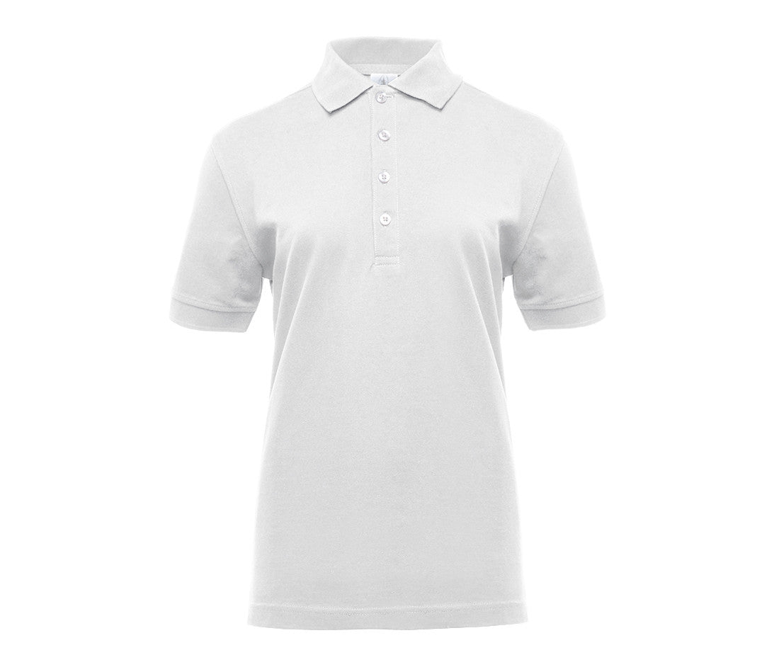 Polo Femme Boutons Contrastés - White / White
