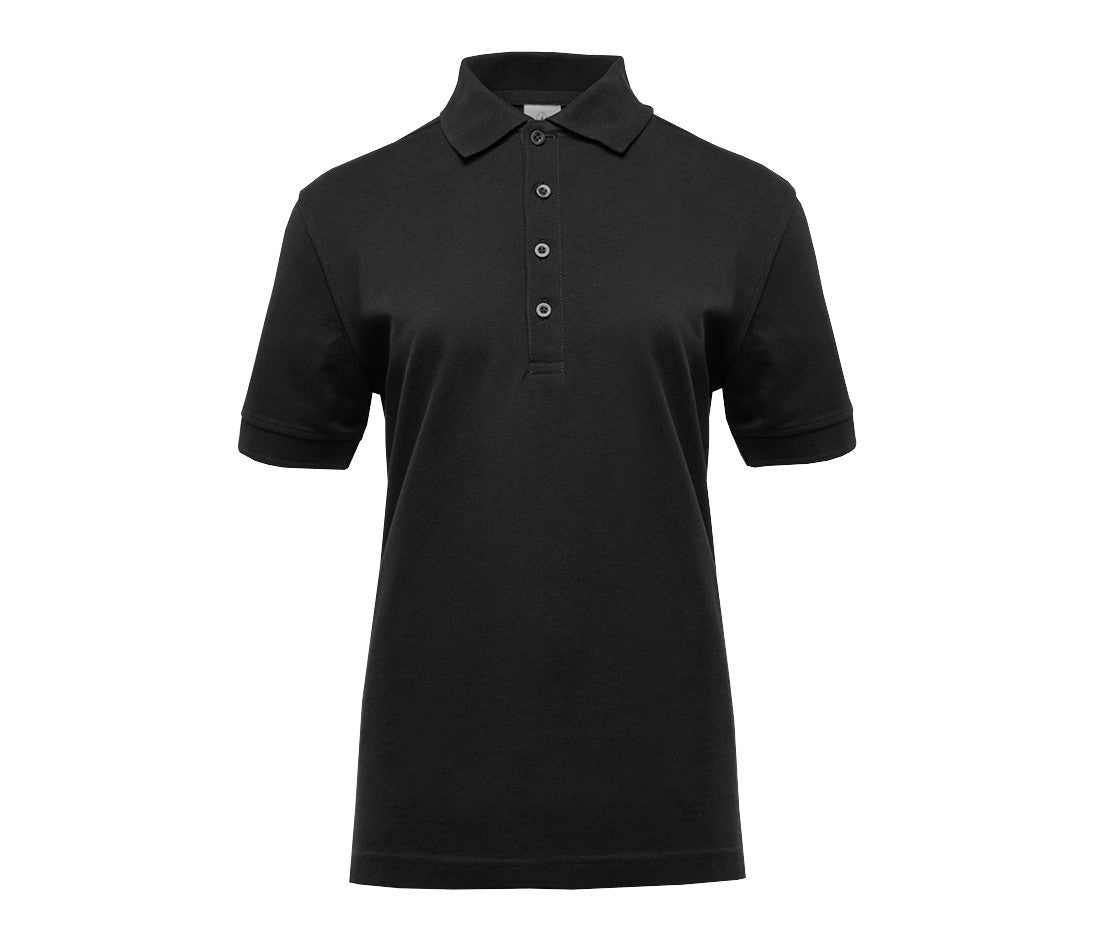 Polo Femme Boutons Contrastés - Black