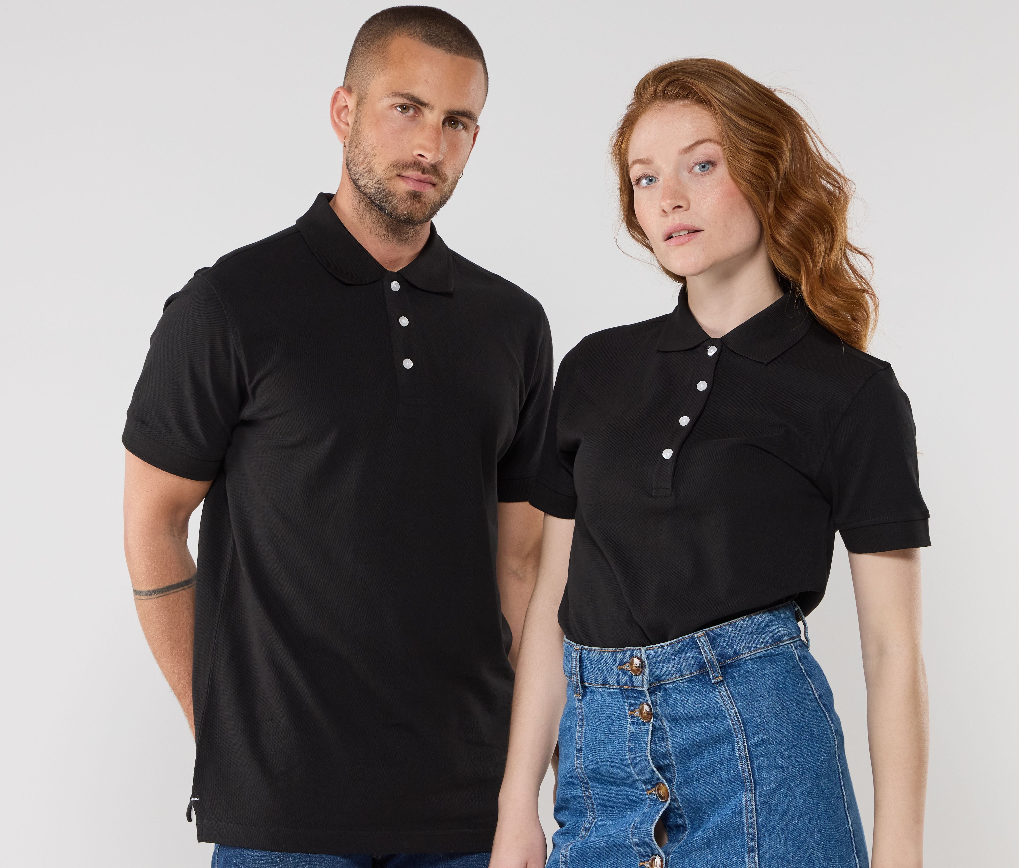 Polo femme boutons contrastés
