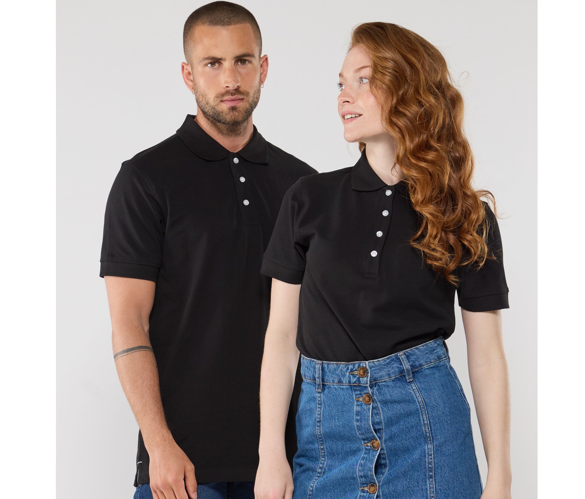 Polo femme boutons contrastés