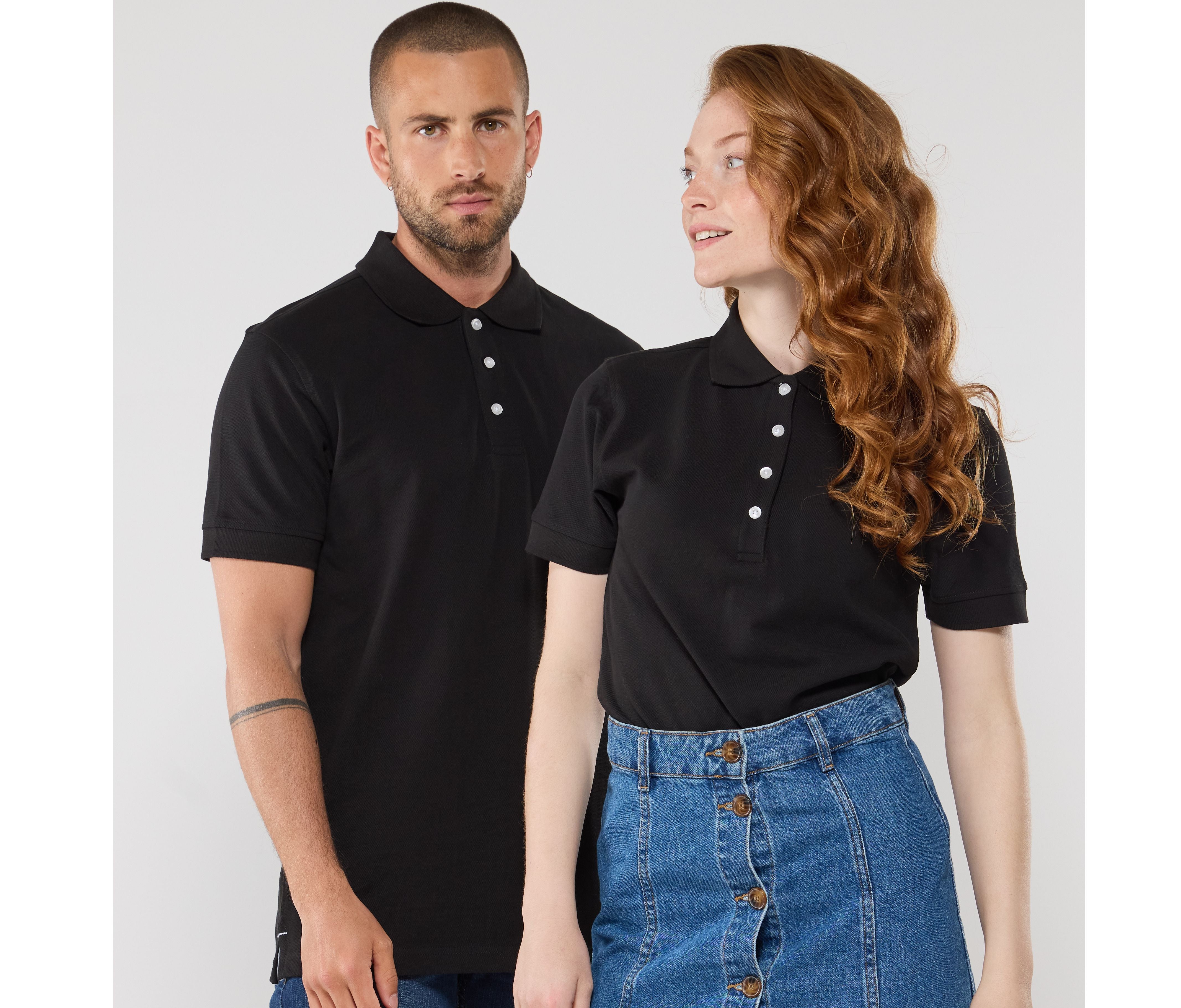 Polo femme boutons contrastés