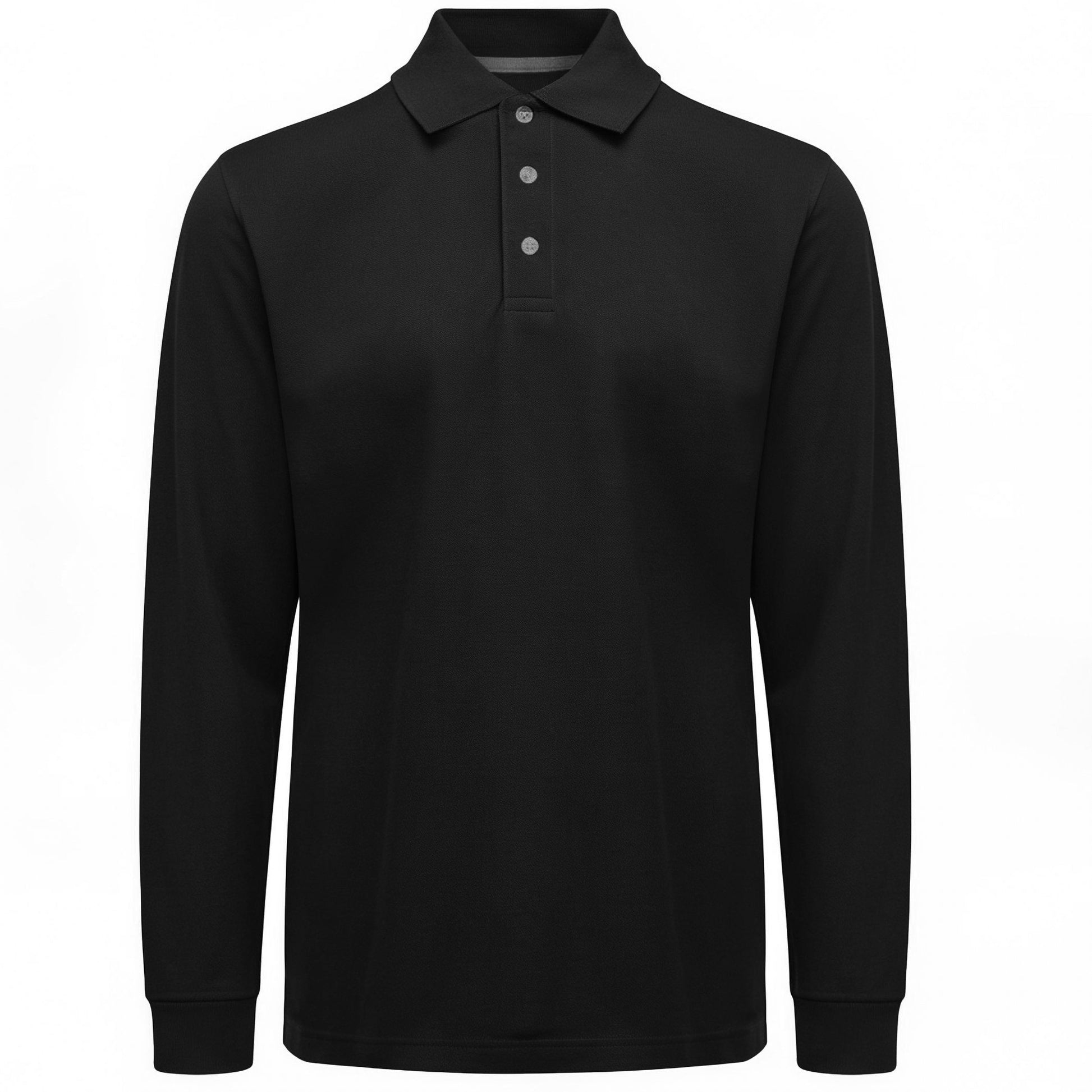 Polo Manches Longues Homme - Black / Silver