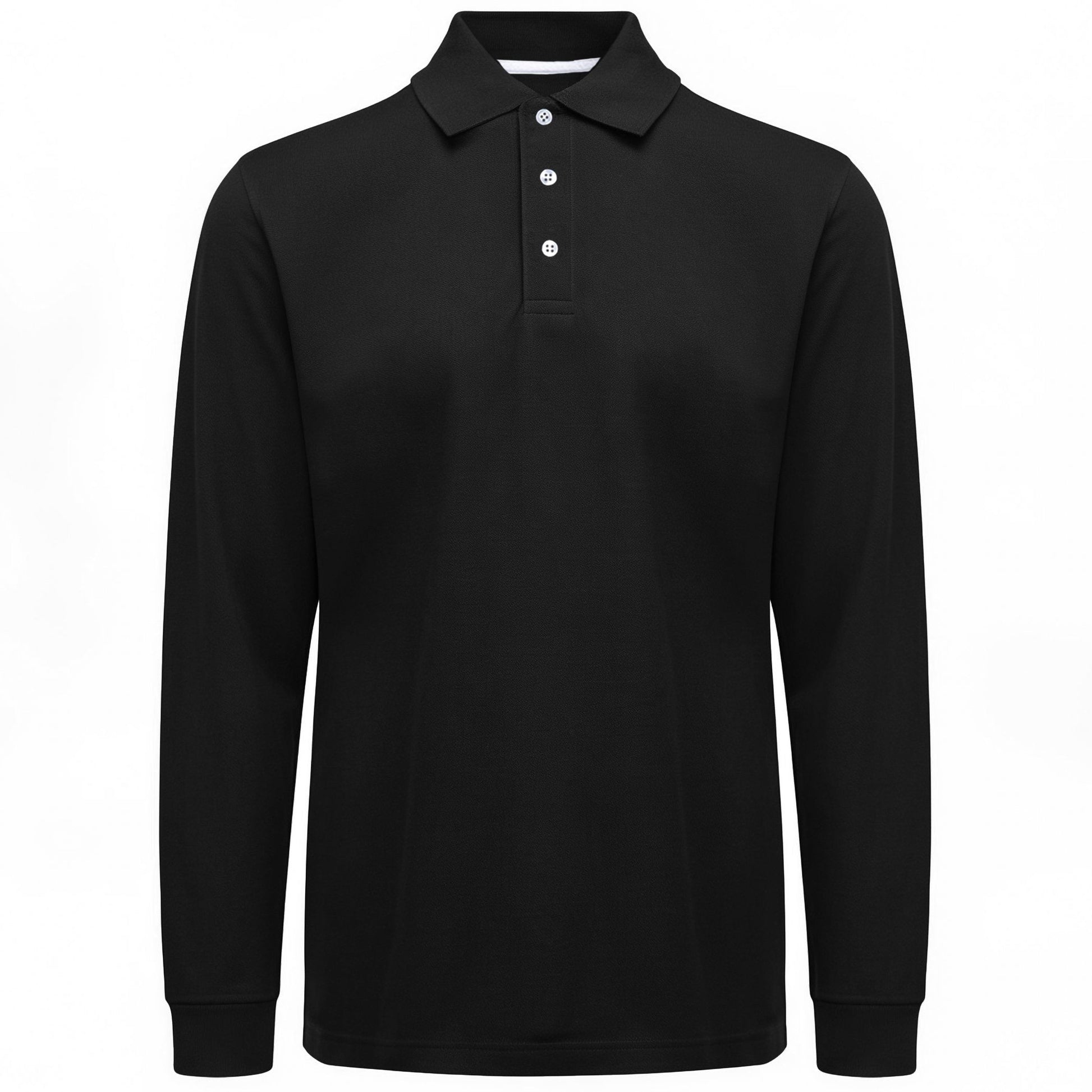 Polo Manches Longues Homme - Black / White