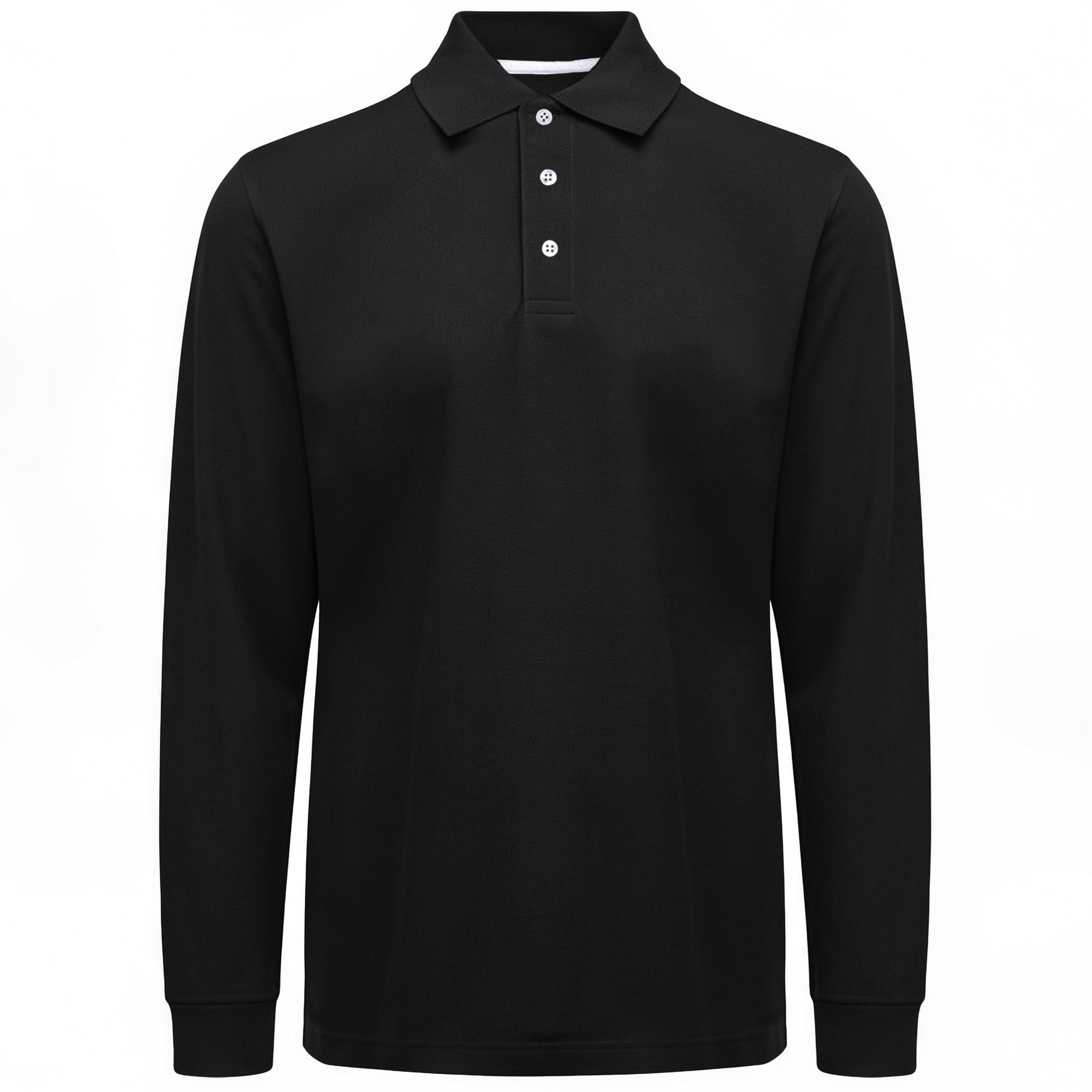 Polo Manches Longues Homme - Black / White